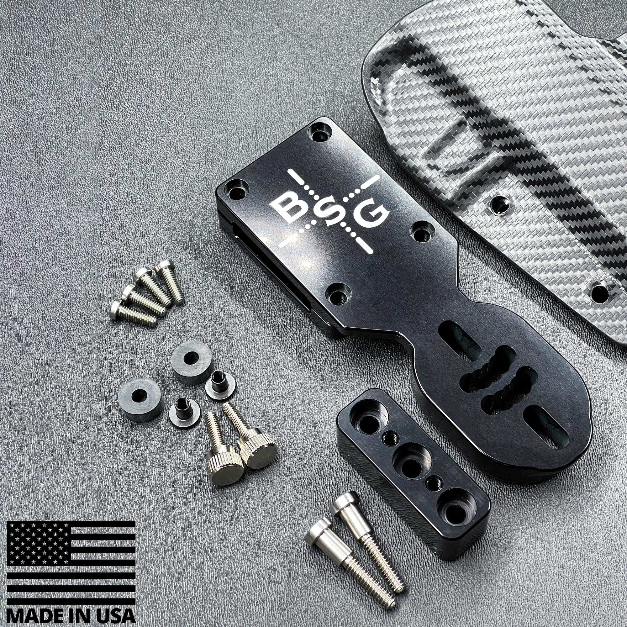 USPSA Pro Heavy Duty Carbon Fiber Holster for Black Scorpion - Black Belt Attachment Fits 2011 Full Size Pistols | Competition Shooting & Tactical Training