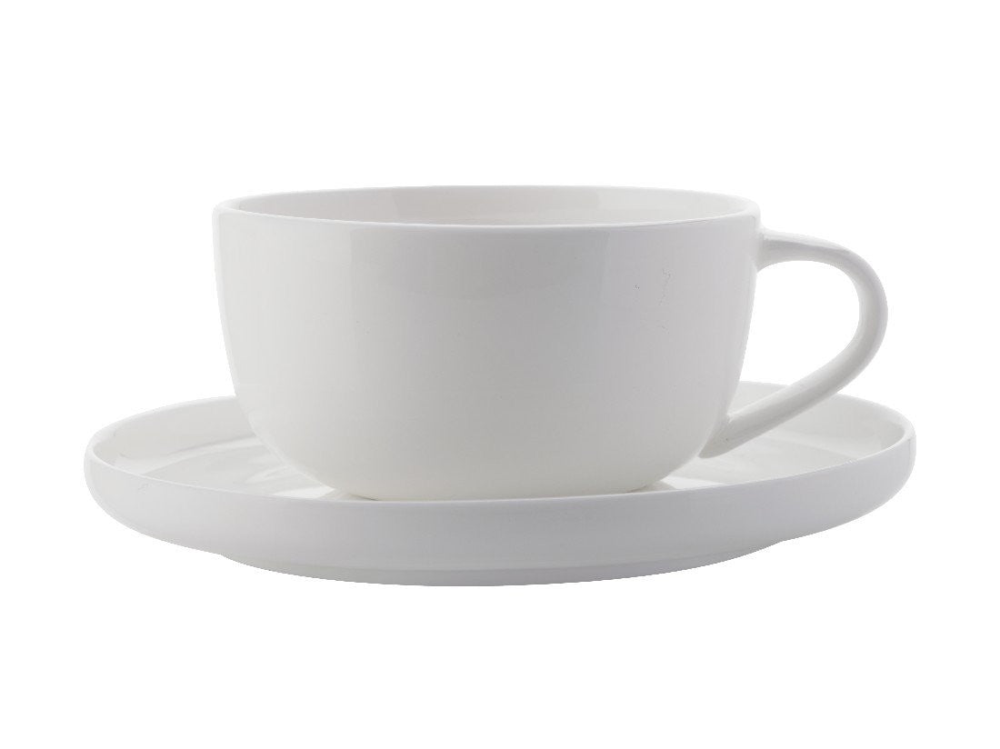 Maxwell & Williams Cashmere High Rim Demi Espresso Cup & Saucer Set - 100ml Porcelain Coffee Cups for Espresso, Cappuccino & Latte - Perfect for Home, Cafe & Restaurant Use