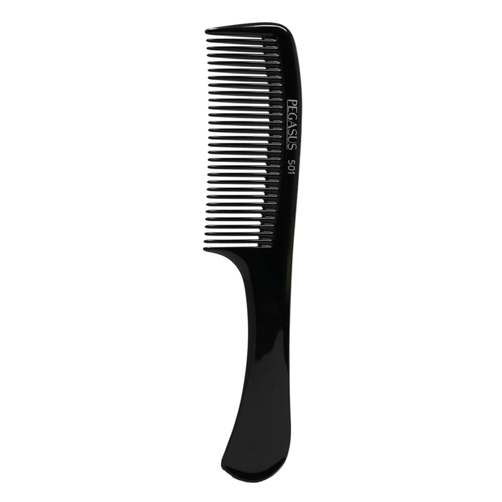 Pegasus 501 Styling & Detangling Comb - Wide Tooth Rake Comb for Thick Hair - Perfect for Wet Hair, Curly Hair & Salon Styling