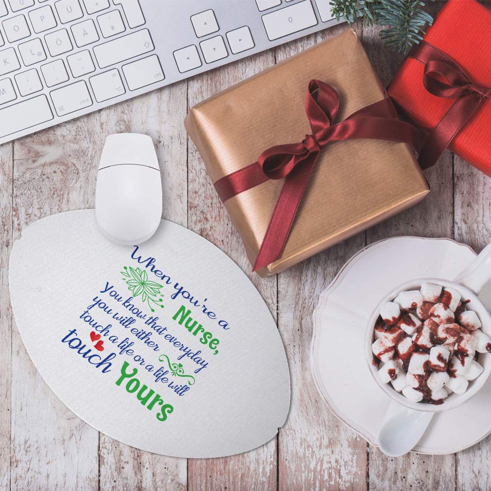 Nurse-Themed Neoprene Mouse Pad - Non-Slip Office Desk Mat for Computers & Laptops - Perfect Gift for Nurses, Medical Professionals & Healthcare Workers