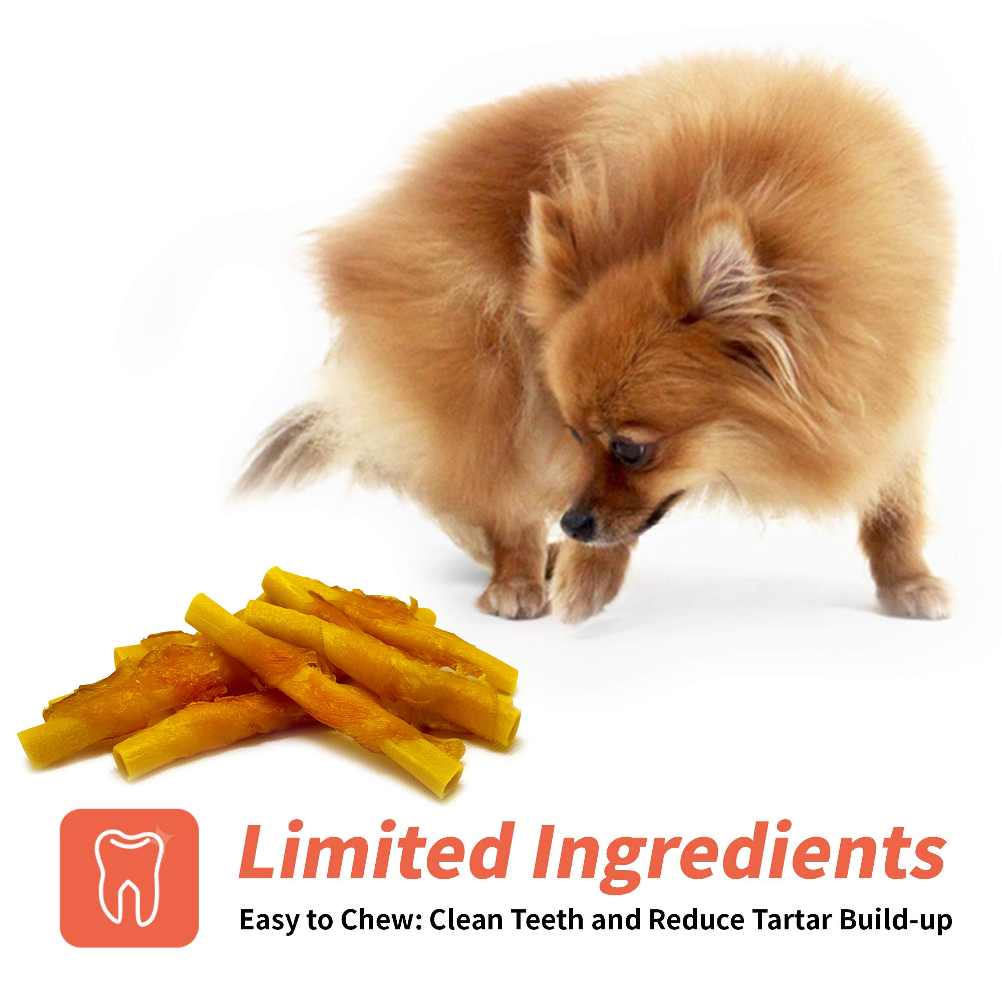 Healthy Turmeric Chicken Wrapped Dog Bone Treats - Easy to Digest Soft Chews with Cheese, 45 Pieces (15pc x 3 Packs) Medium 4.5