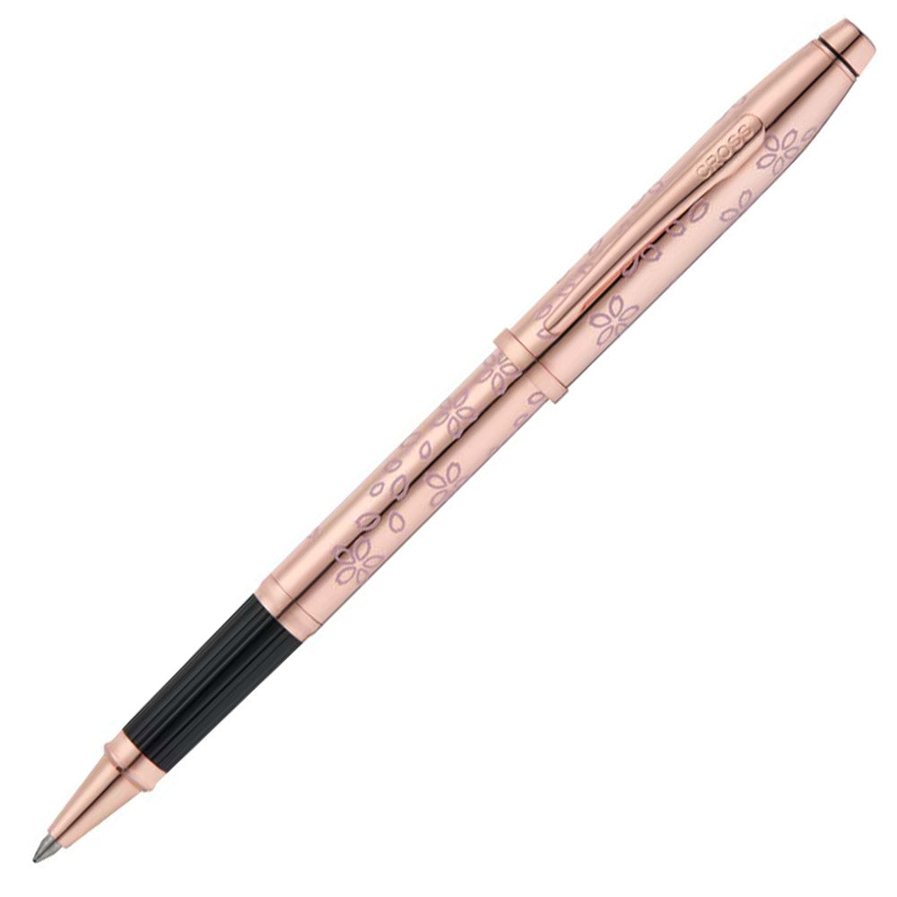 Cross Century II Cherry Blossom Rose Gold Plated Rollerball Pen - Elegant Writing Instrument for Professionals, Gift Ideas & Special Occasions