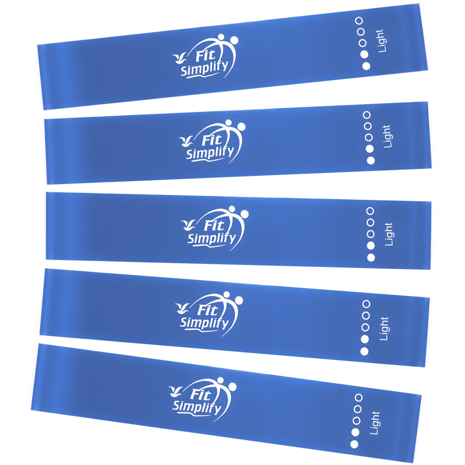 Fit Simplify Resistance Loop Exercise Bands Set of 5 - Premium Latex Fitness Bands for Strength Training, Physical Therapy & Home Workouts with Free Carry Bag & Instruction Guide - Perfect for Yoga, Pilates, Gym & Rehabilitation