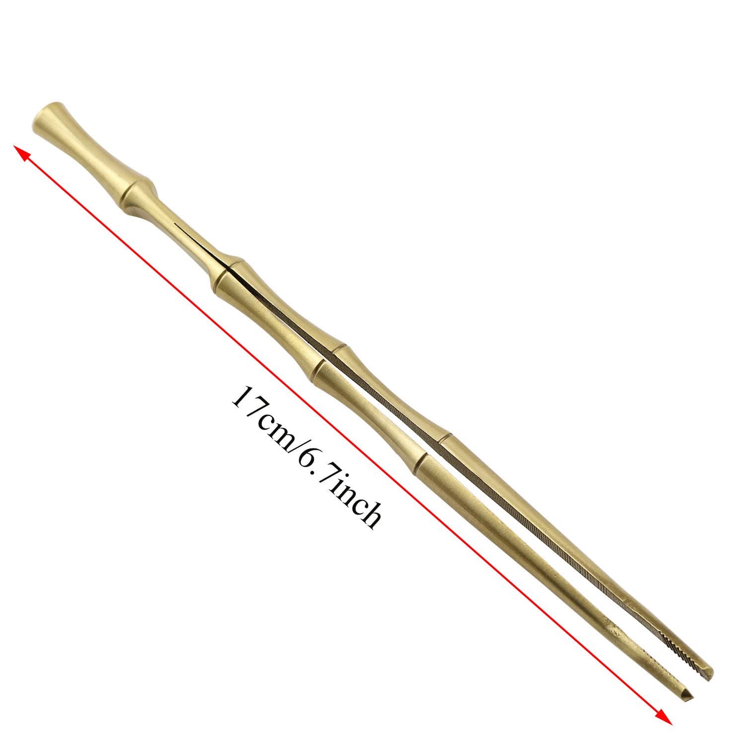 Curved Copper Kitchen Tongs - Food Tweezer for Cooking & Bar Use