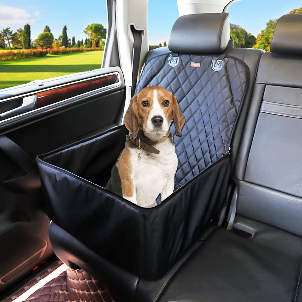 **Premium Dog Car Seat Booster - Safe & Comfortable Pet Travel Carrier for Front & Back Seats | Fully Detachable & Machine Washable | Easy Cleaning (Black) | Perfect for Road Trips & Daily Commutes**