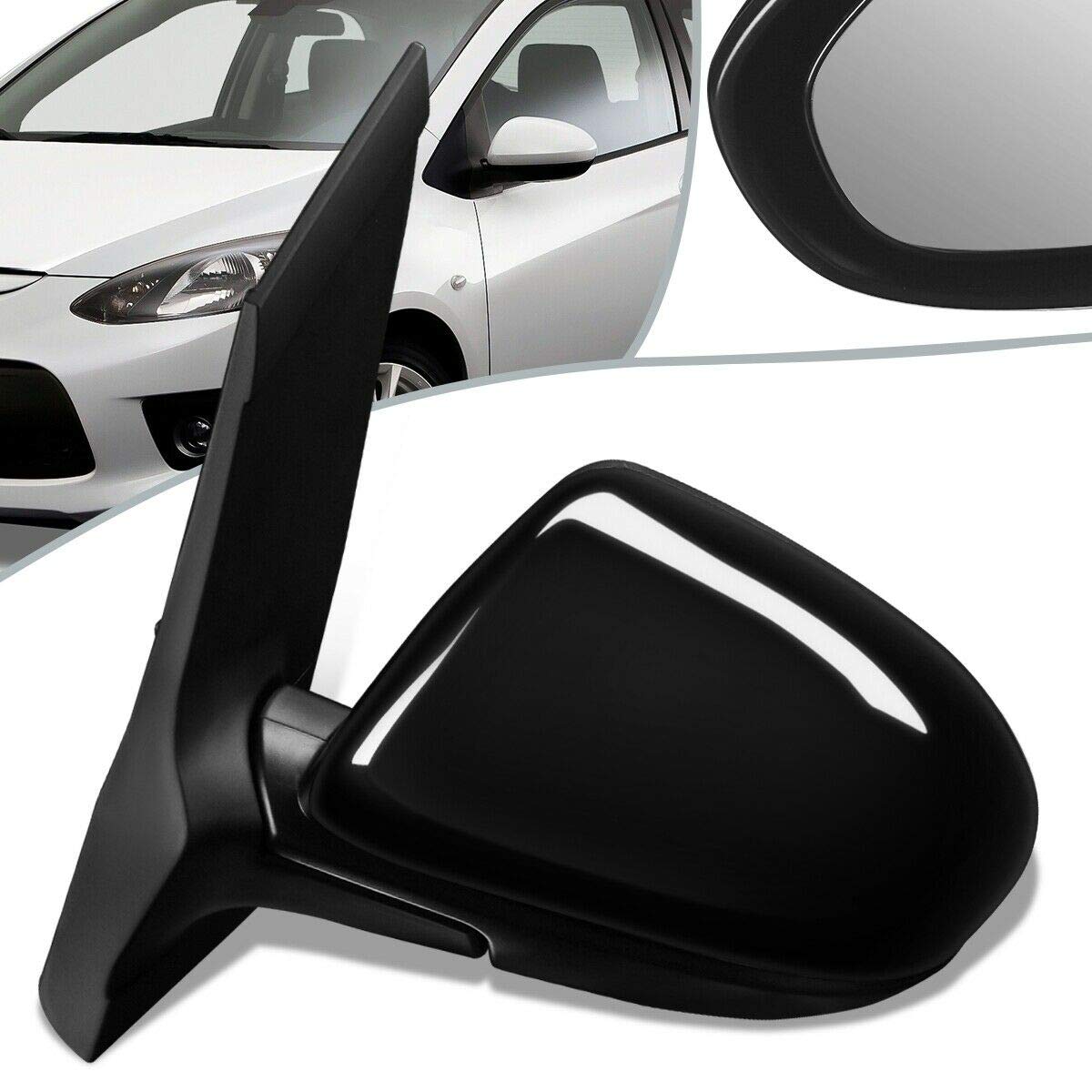 Gevog Replacement Left Side Power Rear View Mirror for Mazda 2 (2011-2014) - OE Style Fit, Easy Installation, Durable Design - Perfect for Daily Commuting & Safe Lane Changes