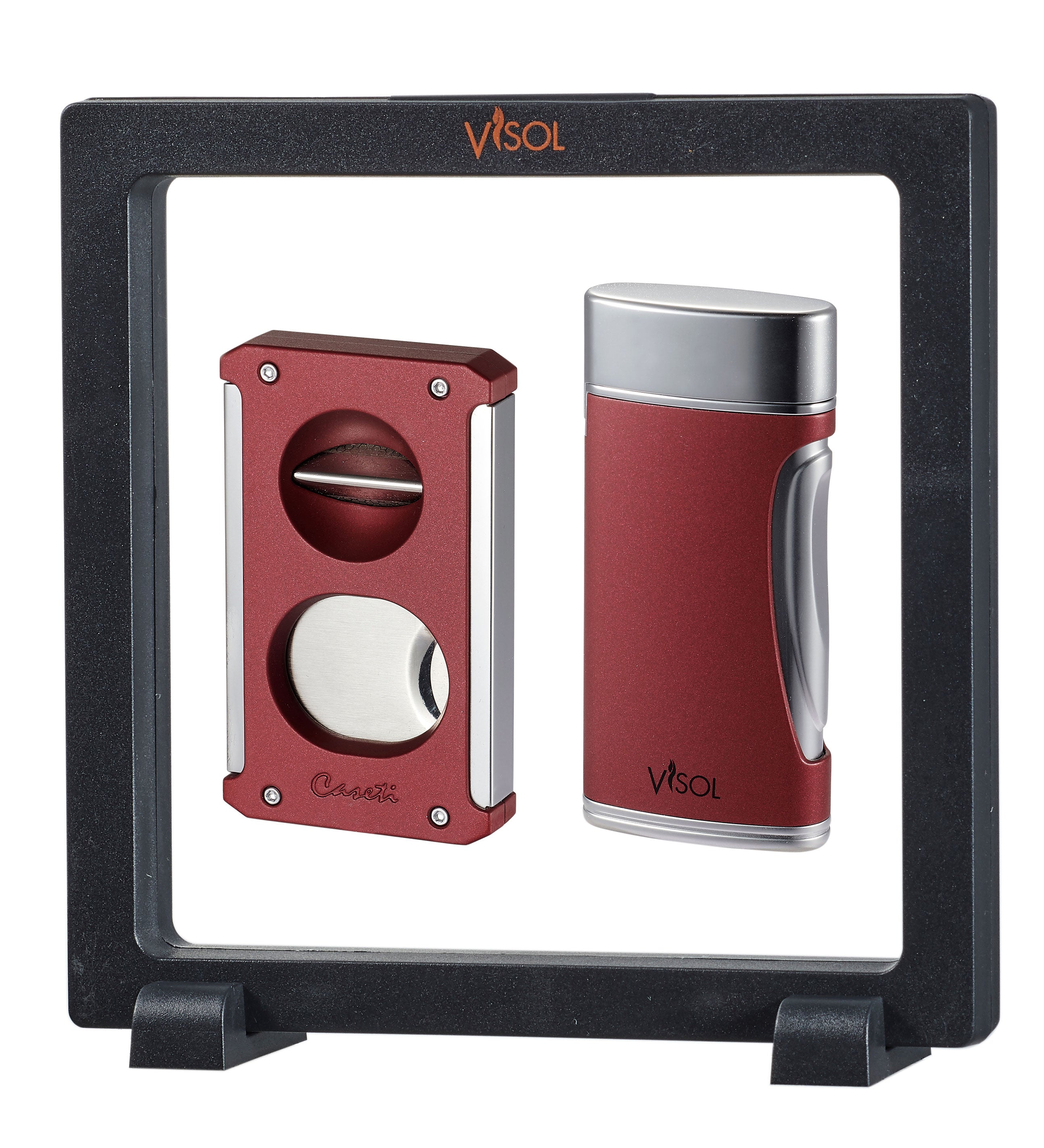 Visol Burgundy Trident & DuoMatt Floating Wine Gift Set - Perfect for Anniversary, Wedding, and Holiday Presents
