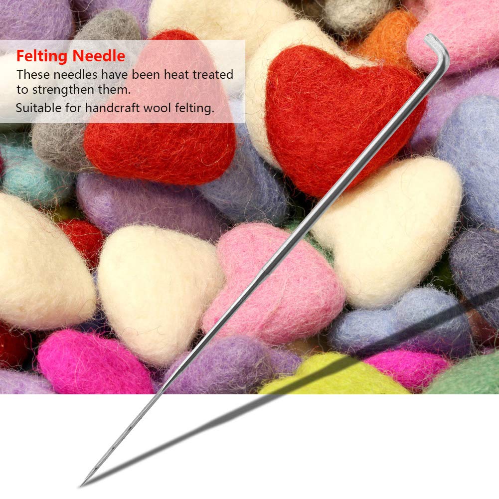 100Pcs Wool Felting Needles Kit - Professional DIY Handcraft Tools with Solid Iron Hooks (3.1in, Fine Needle) for Needle Felting, Wool Sculpting & Fiber Art Projects - Perfect for Crafters, Artists & DIY Enthusiasts