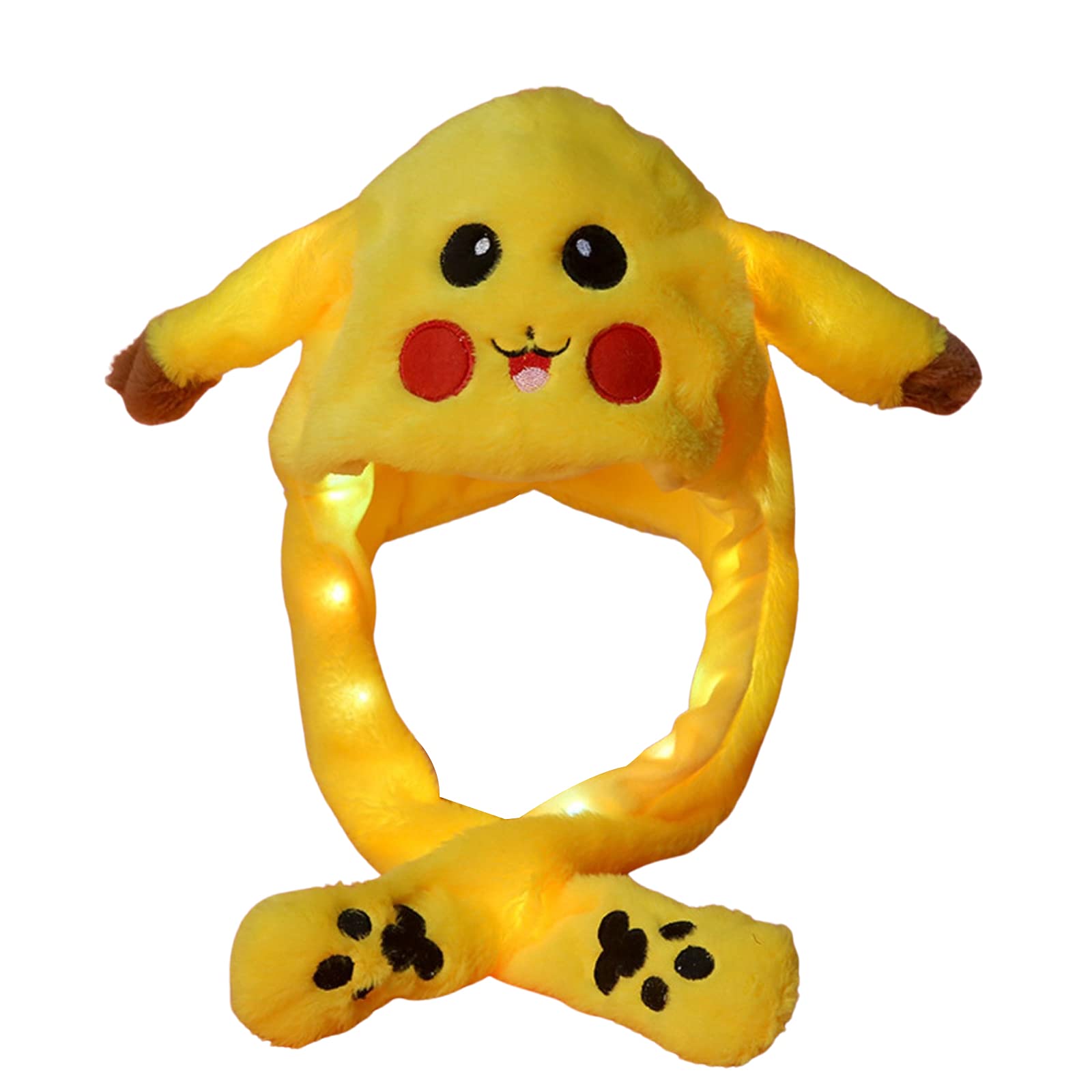 Funny Cartoon Plush Animal Hats with Moving Ears - Cute Jumping Rabbit Bunny Hat for Adults, Kids, Women & Girls | Perfect for Cosplay, Halloween Costumes, Christmas Parties & Winter Accessories