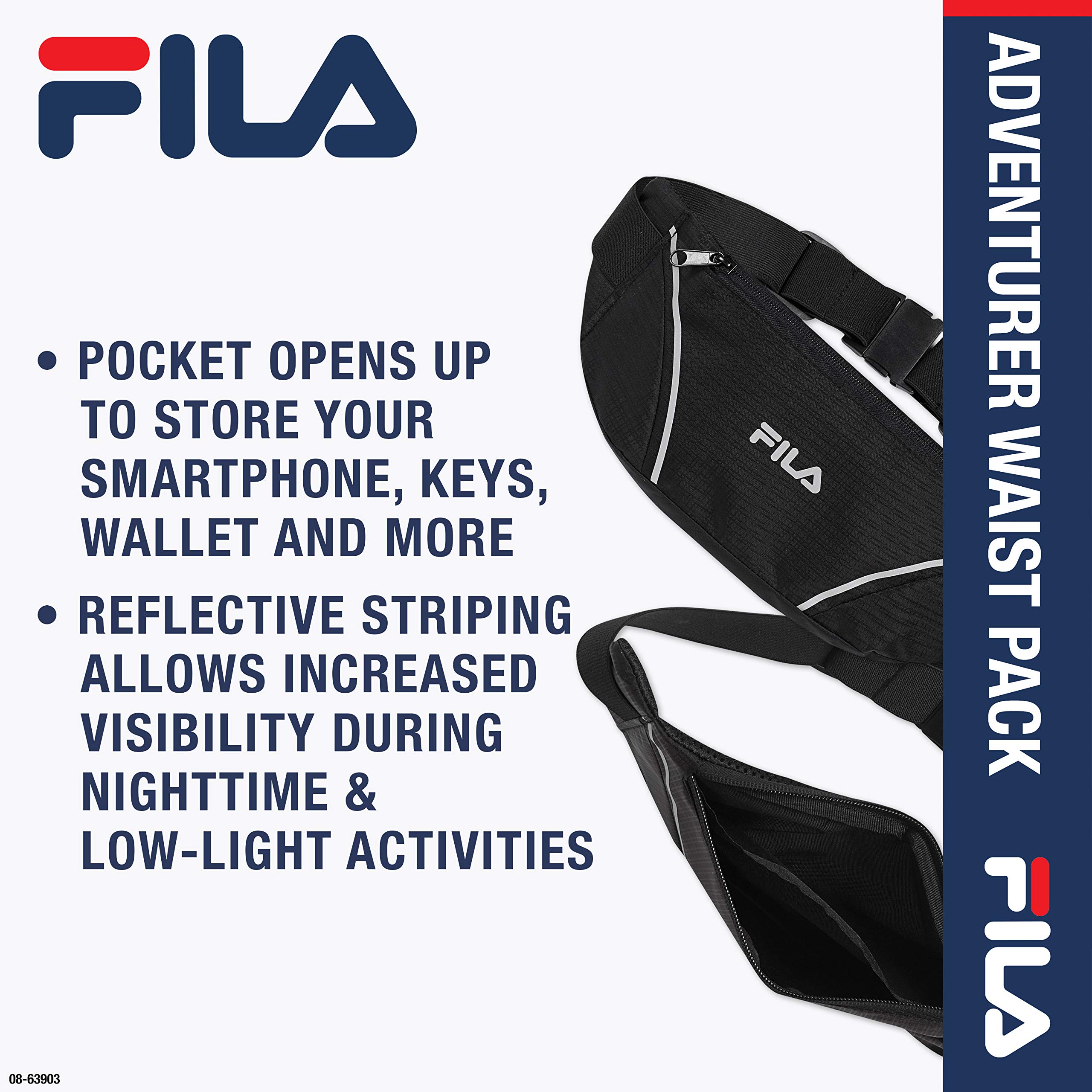 FILA Adjustable Waist Pack - Running Belt for Women & Men | Fitness, Cycling & Travel
