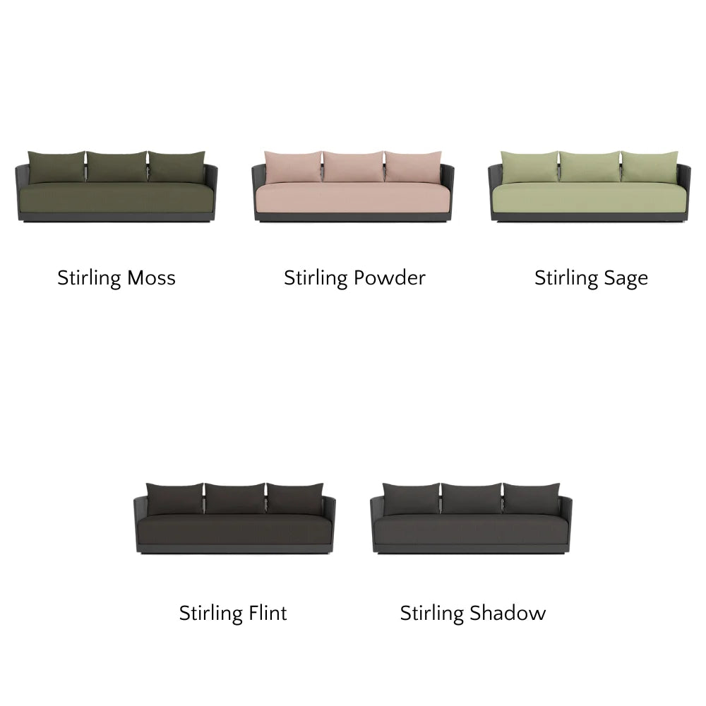 Antigua Outdoor 3-Seat Patio Sofa Set - Waterproof Wicker Furniture for Garden, Poolside & Backyard Relaxation