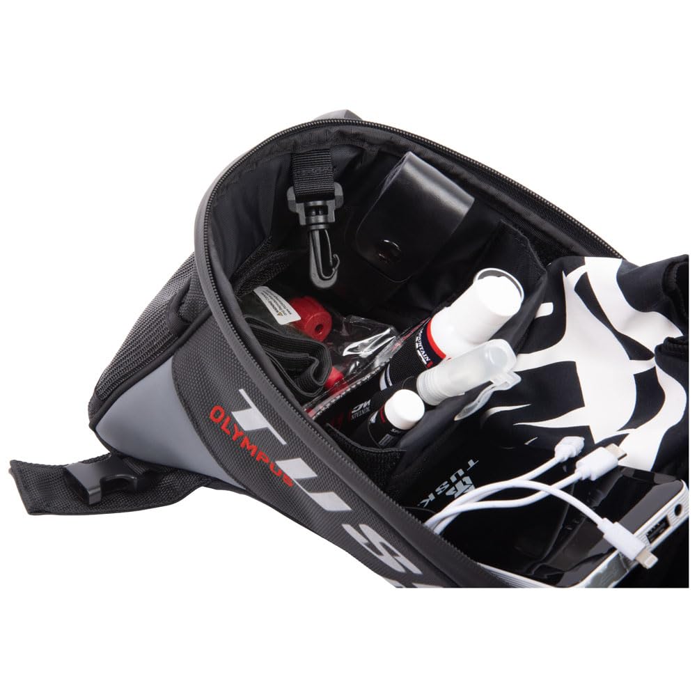 TUSK Olympus Small Black/Grey Motorcycle Tank Bag for Yamaha TENERE 700 (2021-2024) - Durable Waterproof Storage for Adventure Riding & Commuting
