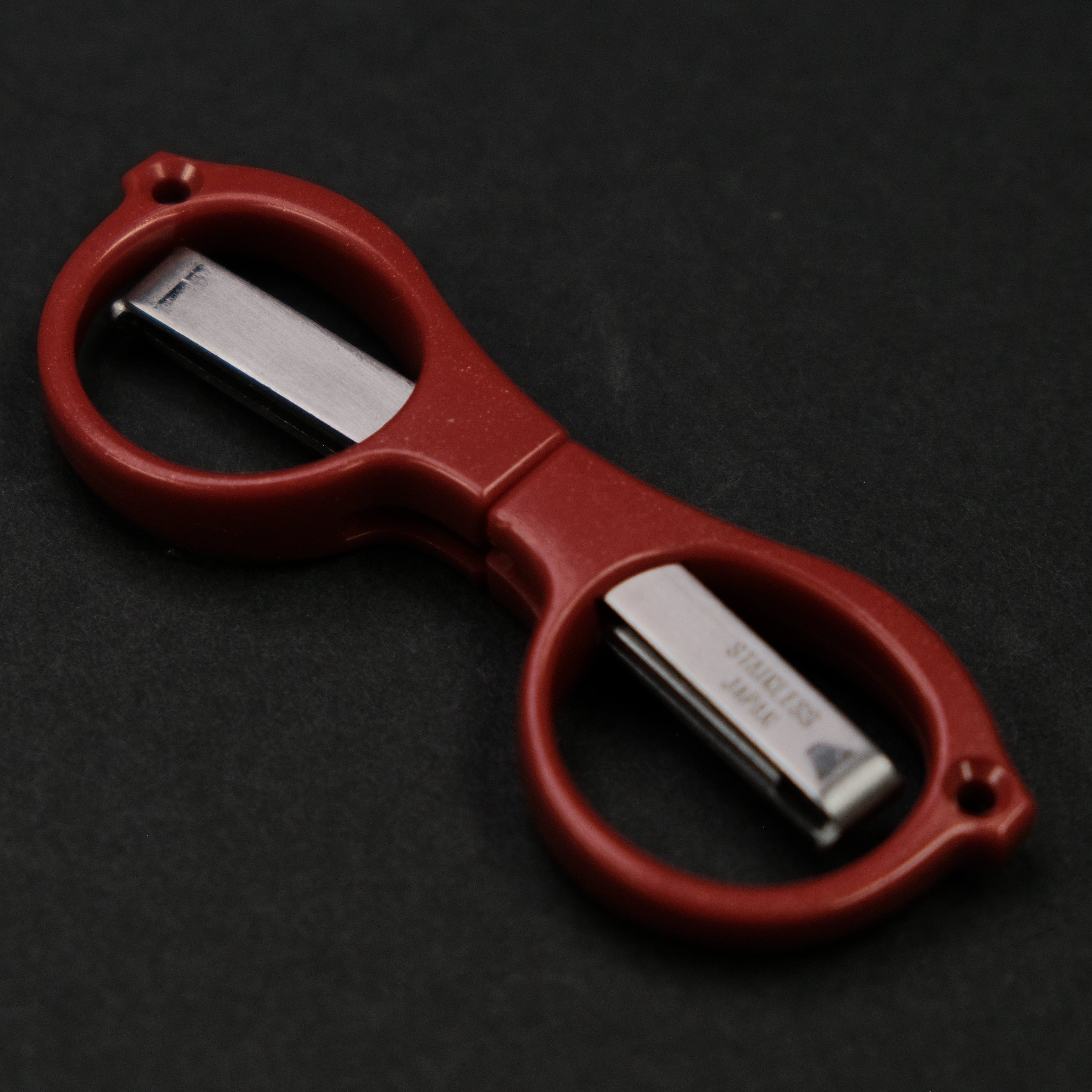 Yoshida Megane Folding Shears - Glittery Red Stainless Steel Scissors for Crafting, Sewing & DIY Projects | Portable Hair Cutting Shears for Salon & Home Use