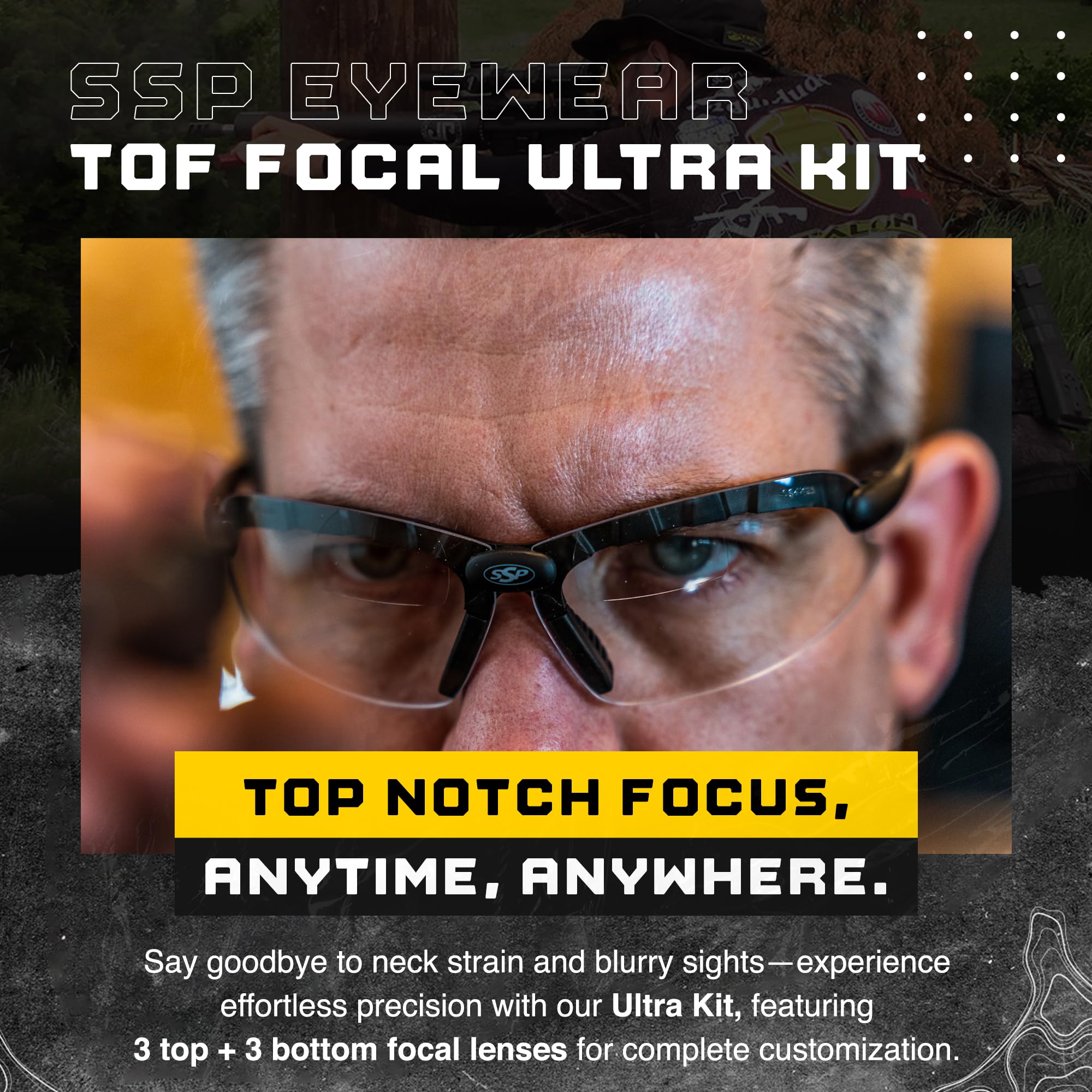 SSP Eyewear Ultra Tactical Safety Shooting Glasses - HD Anti-Fog Lenses with A-Eye NVR Technology | Perfect for Hunting, Range Shooting & Outdoor Sports