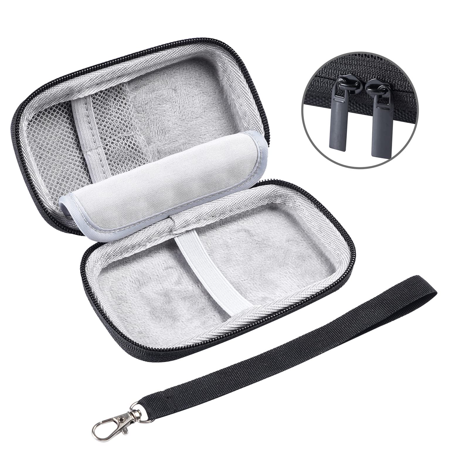 WELLDOER EVA Hard Carrying Case for Small Hard Drives & SSD - Portable Protective Storage with Strap - Perfect for E81 SSD, External Hard Drives, USB Flash Drives - Ideal for Travel, Office & Data Backup Protection