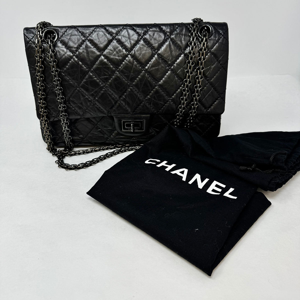 Chanel Reissue 226 So Black Double Flap Bag - Luxury Leather Handbag for Women | Perfect for Evening Events, Parties & Special Occasions