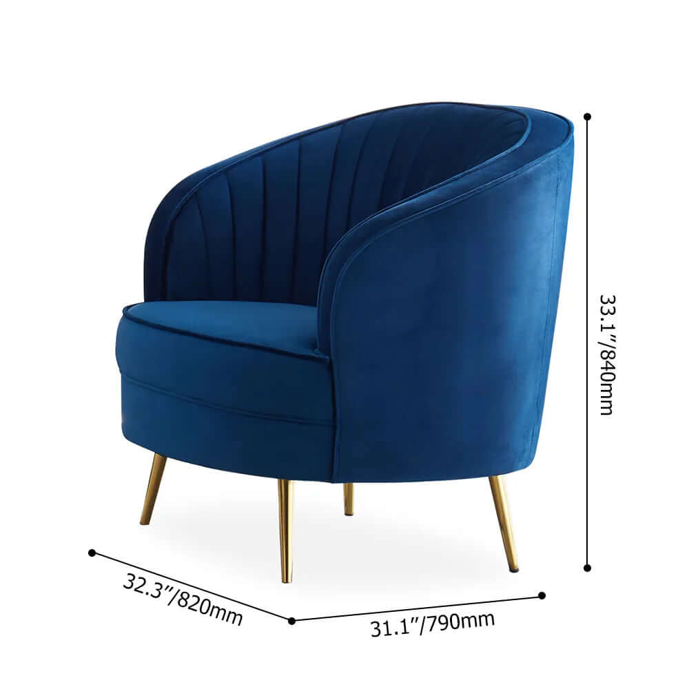 Luxury Blue Velvet Sofa Set 3-Piece Living Room Furniture - Curved 3-Seater Couch & Loveseat for Modern Home Decor | Perfect for Living Room, Lounge & Apartment