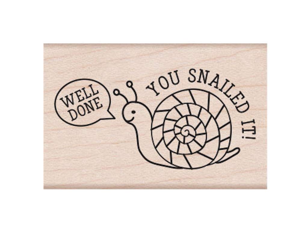 Hero Arts E6337 Wood Stamps - Snailed It Design for Card Making, Scrapbooking & DIY Crafts | Perfect for Greeting Cards, Invitations & Home Decor Projects
