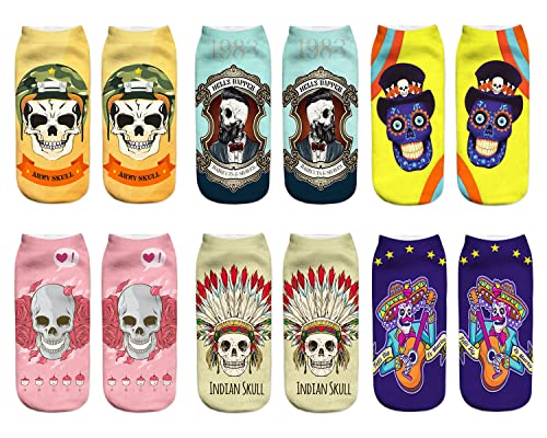 6 Pack-colorful Skull