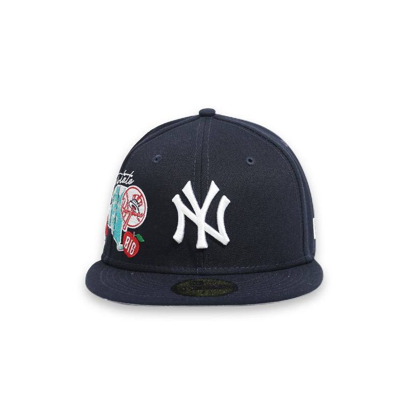 New York Yankees Navy 59FIFTY Fitted Baseball Cap for Men - Official MLB Team Logo Hat for Sports Fans & Streetwear Fashion