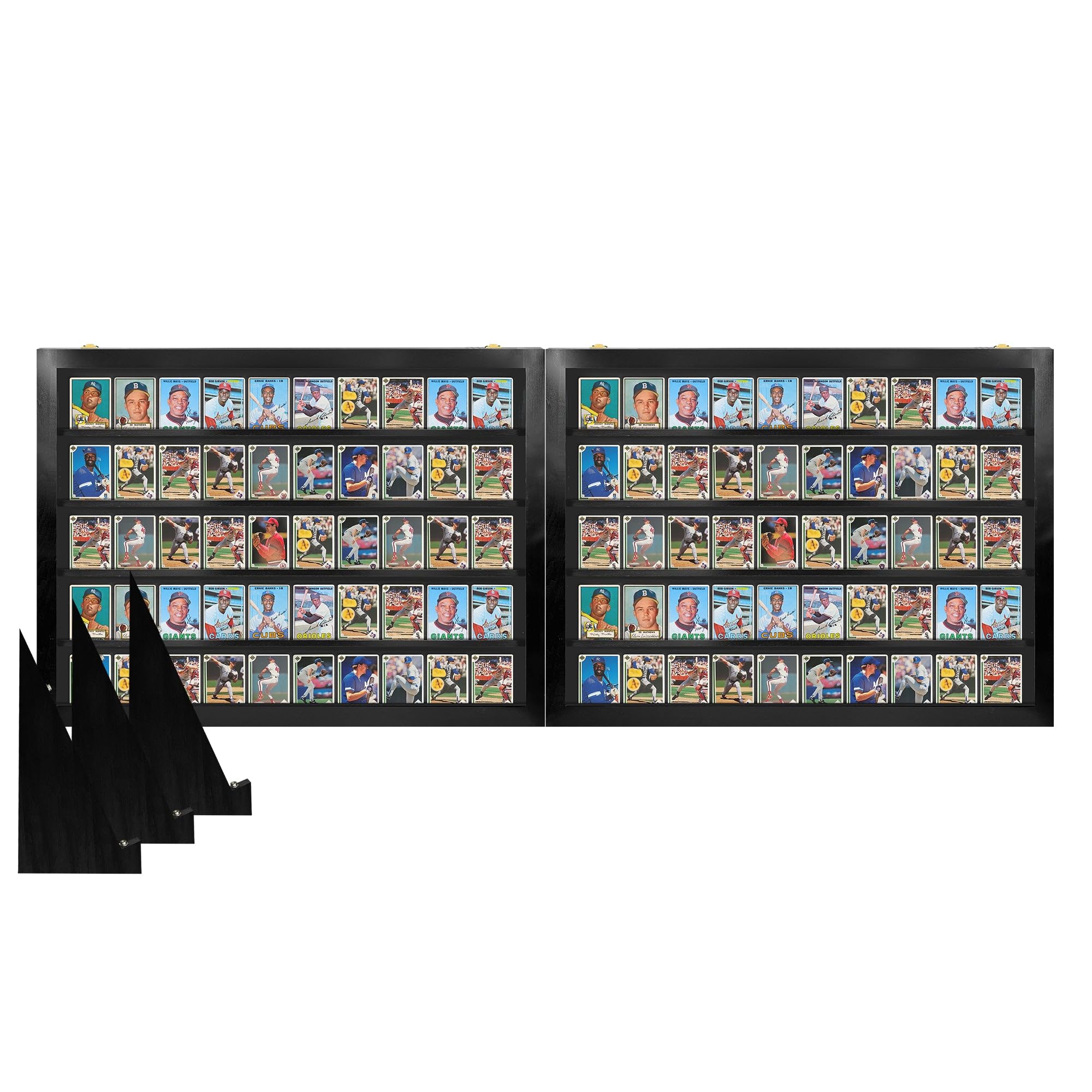 Premium Baseball Card Display Case with Stand - Lockable Tabletop Sports Card Holder for Pokemon, Football & Basketball Trading Cards - Perfect for Collectors, Home Decor & Gift Giving