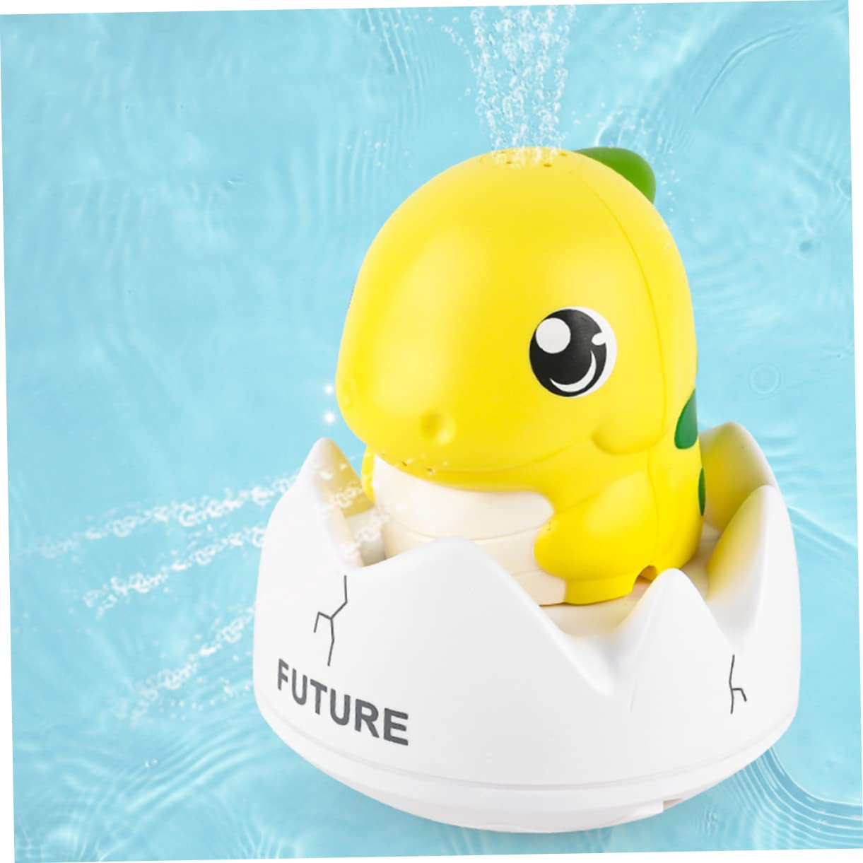 VICASKY 3-Piece Dinosaur Bath Toys Set - Fun Floating Plastic Bathtub Toys for Toddlers & Kids (Yellow) - Perfect for Bath Time Play, Sensory Learning & Pool Party Favors
