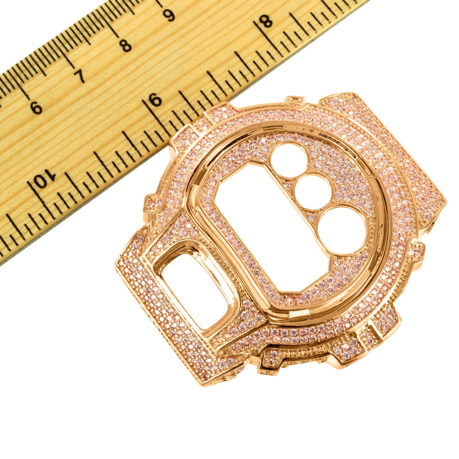 Custom Pink Simulated Stones Bezel Plate for G-Shock DW6900 Watch - Stylish & Durable Replacement Accessory for Men and Women - Perfect for Sports, Work, and Everyday Wear