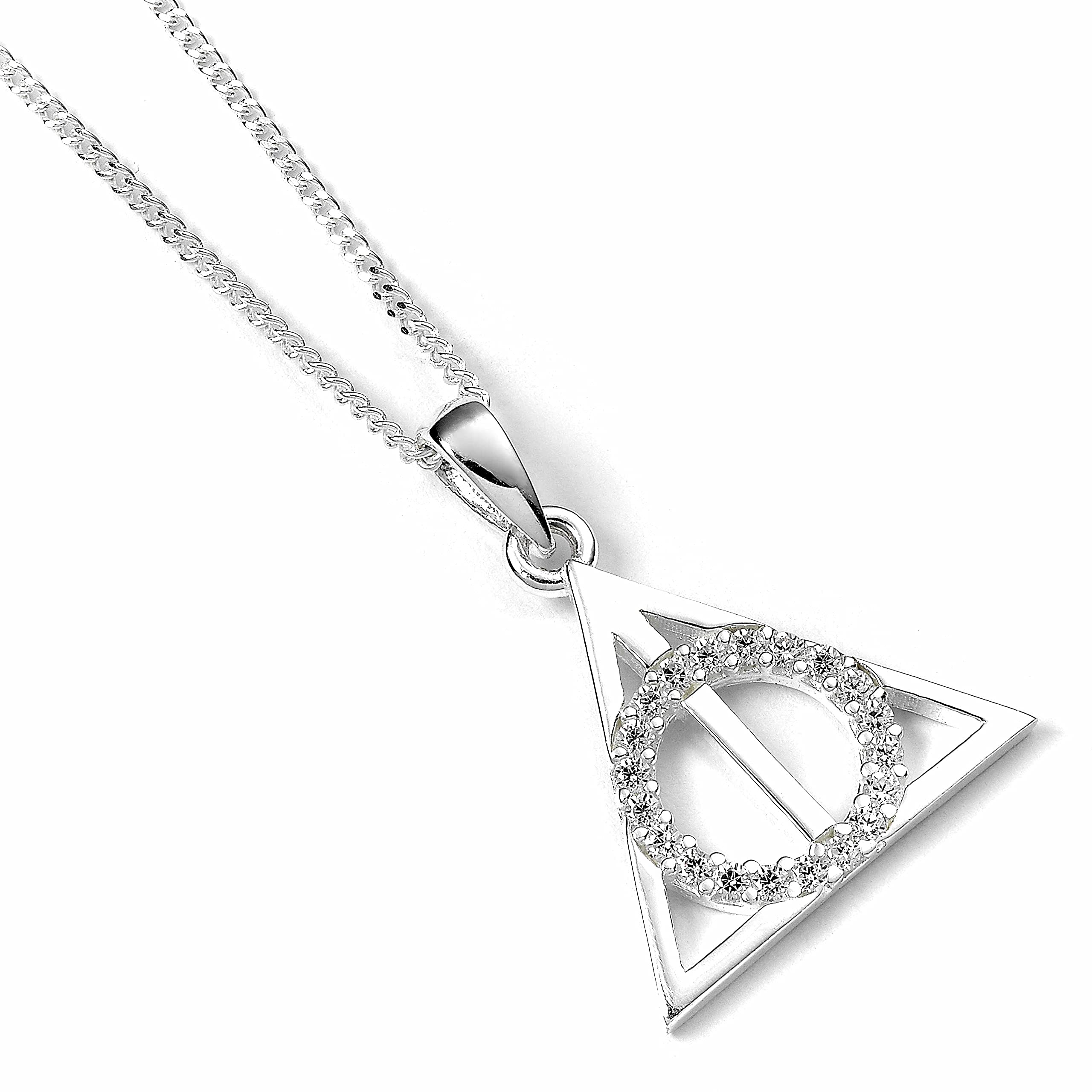 Harry Potter Deathly Hallows Necklace with Crystals - Perfect Gift for Fans