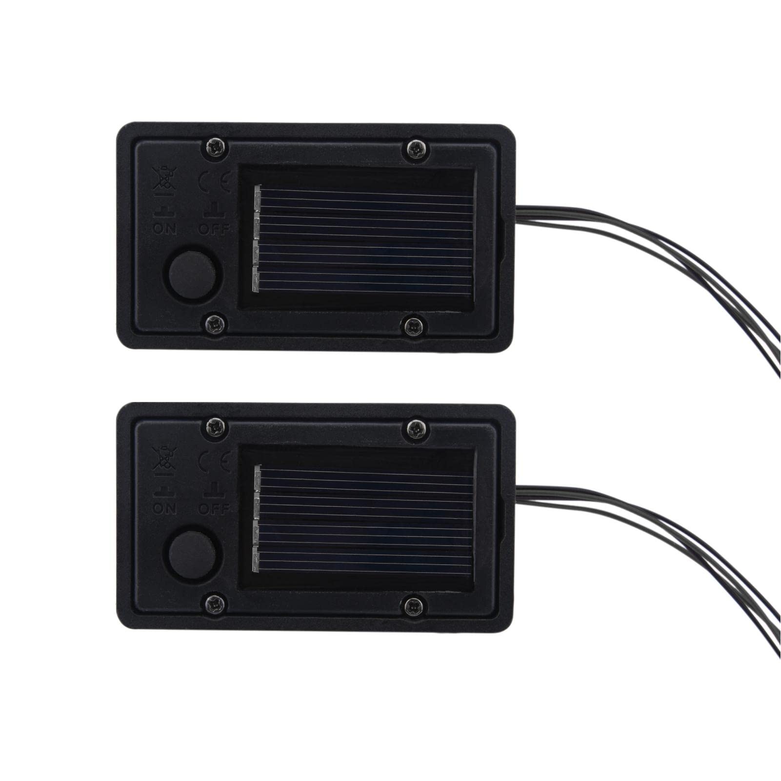 2Pcs Solar Light Replacement Top Battery Box - LED Solar Panel Accessories for Hanging Lanterns | Outdoor Garden, Patio & Pathway Lighting Solution