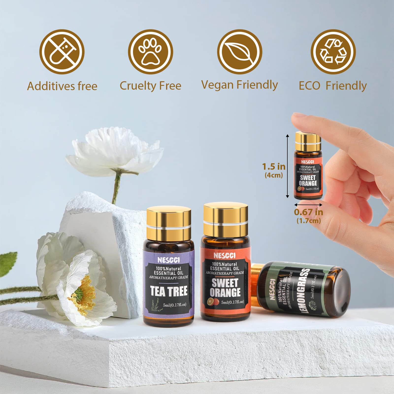 100% Pure Natural Essential Oil Set - 36 x 5ml Therapeutic Grade Aromatherapy Oils for Diffusers, Massage, Candle & Soap Making - Perfect for Relaxation, Spa, Yoga & Home Fragrance