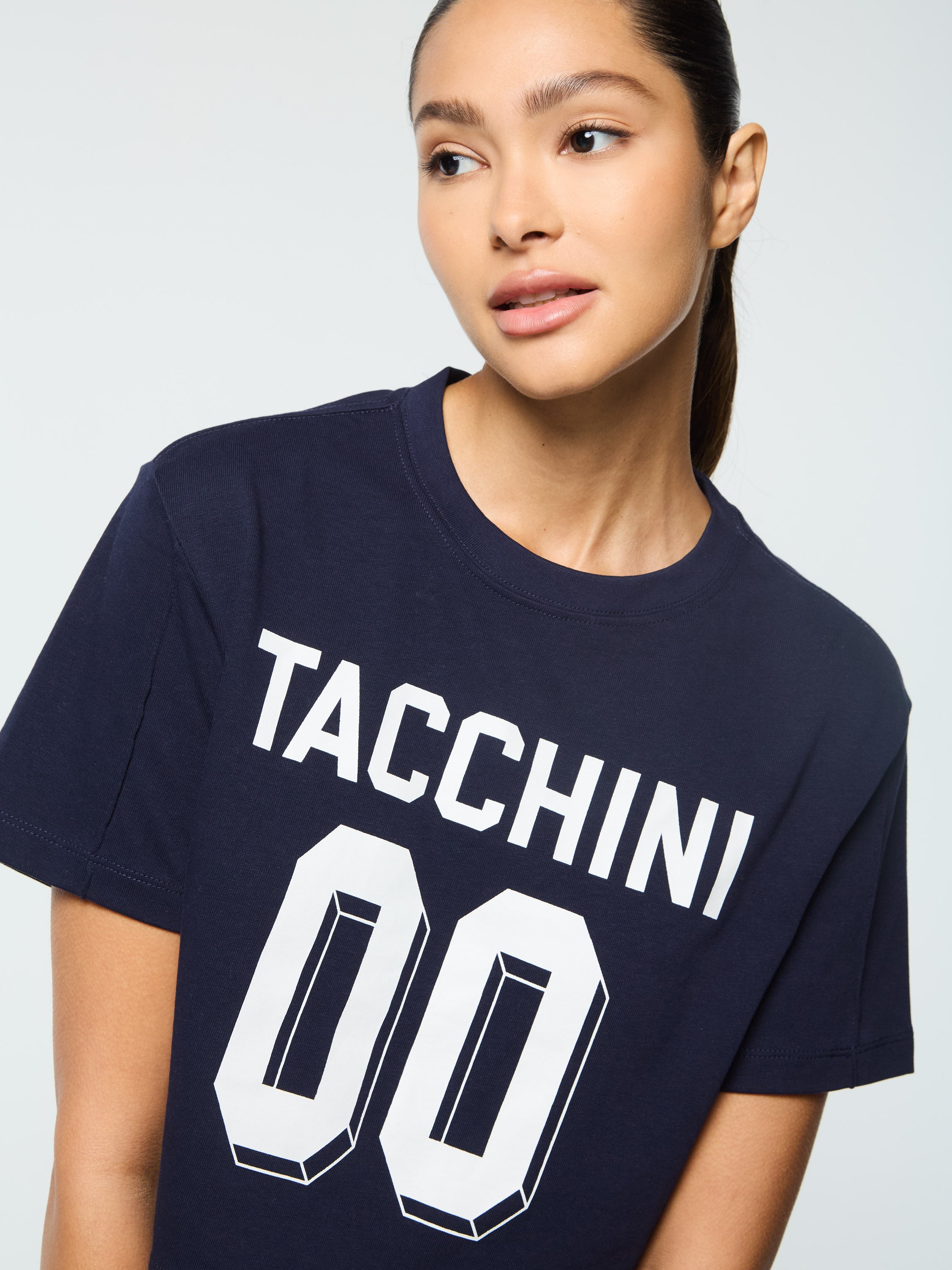 Amore Crop T-Shirt for Women - Soft Comfortable Short Sleeve Casual Top in Maritime Blue | Perfect for Summer Outfits, Beach Wear & Everyday Fashion