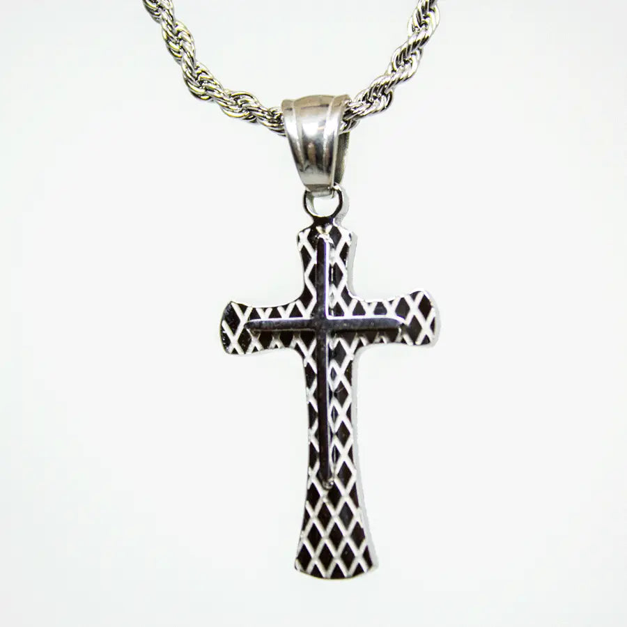 BOL Women's Cross Pendant Necklace - Elegant Religious Jewelry for Women, Sterling Silver Crucifix Necklace for Everyday Wear, Church, Weddings & Special Occasions