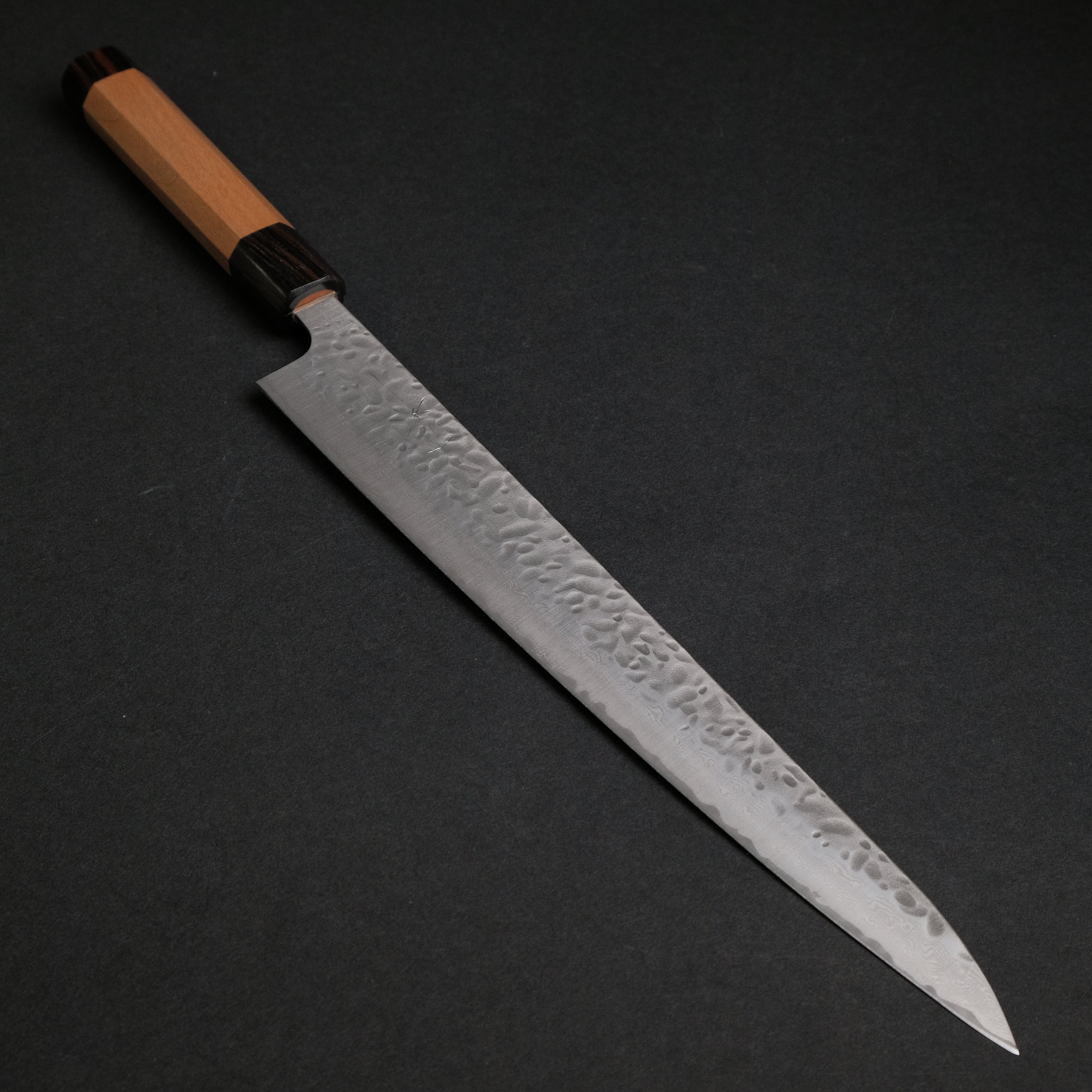 Hitohira Futana 270mm Sujihiki Knife - Stainless Tsuchime Damascus Blade with Cherry Wood Handle - Perfect for Slicing Sashimi, Roasts & Delicate Meats