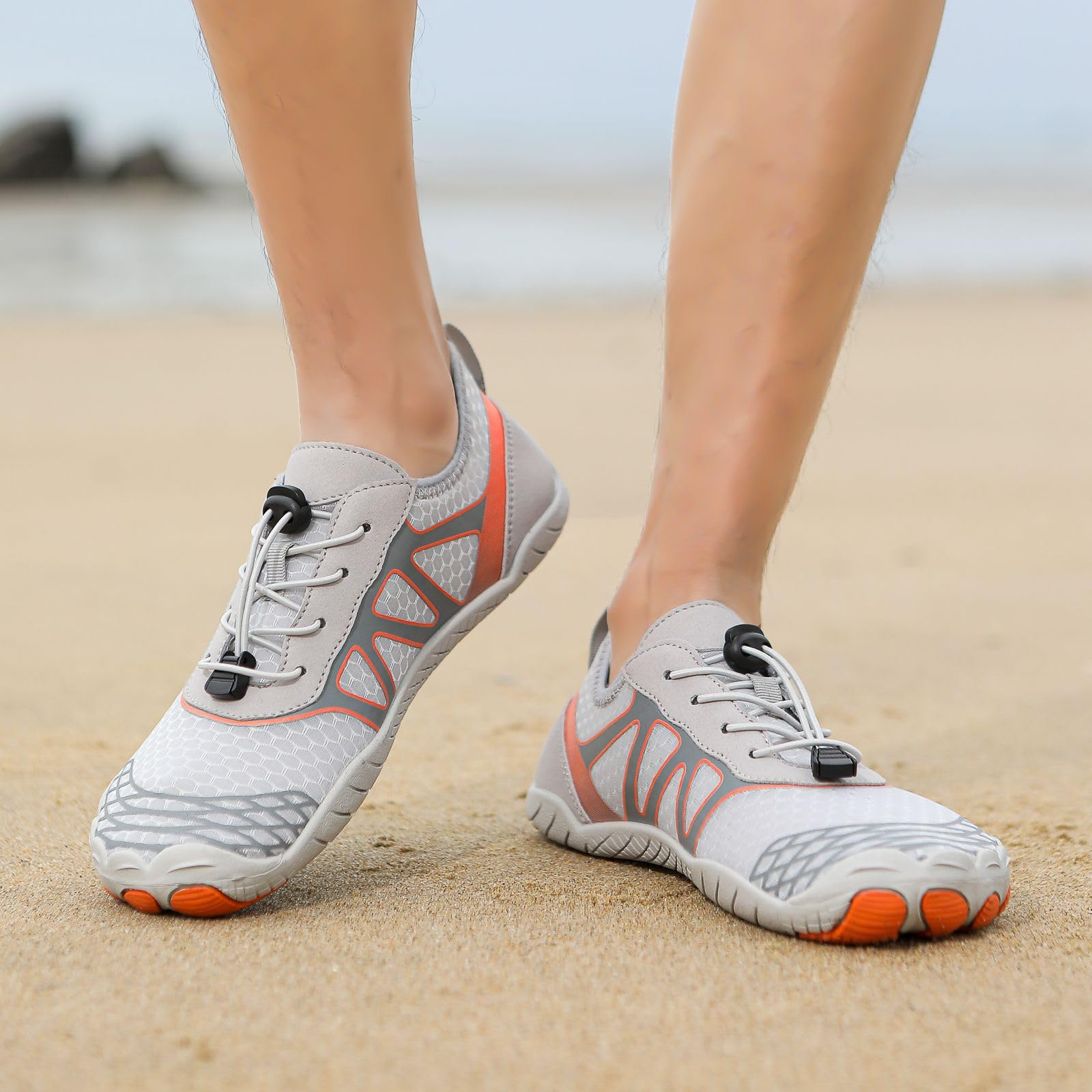**Men's & Women's Quick-Dry Water Shoes - Barefoot Aqua Swim Shoes for Beach, Pool & Outdoor Activities | Slip-On Soft Sports Casual Shoes**