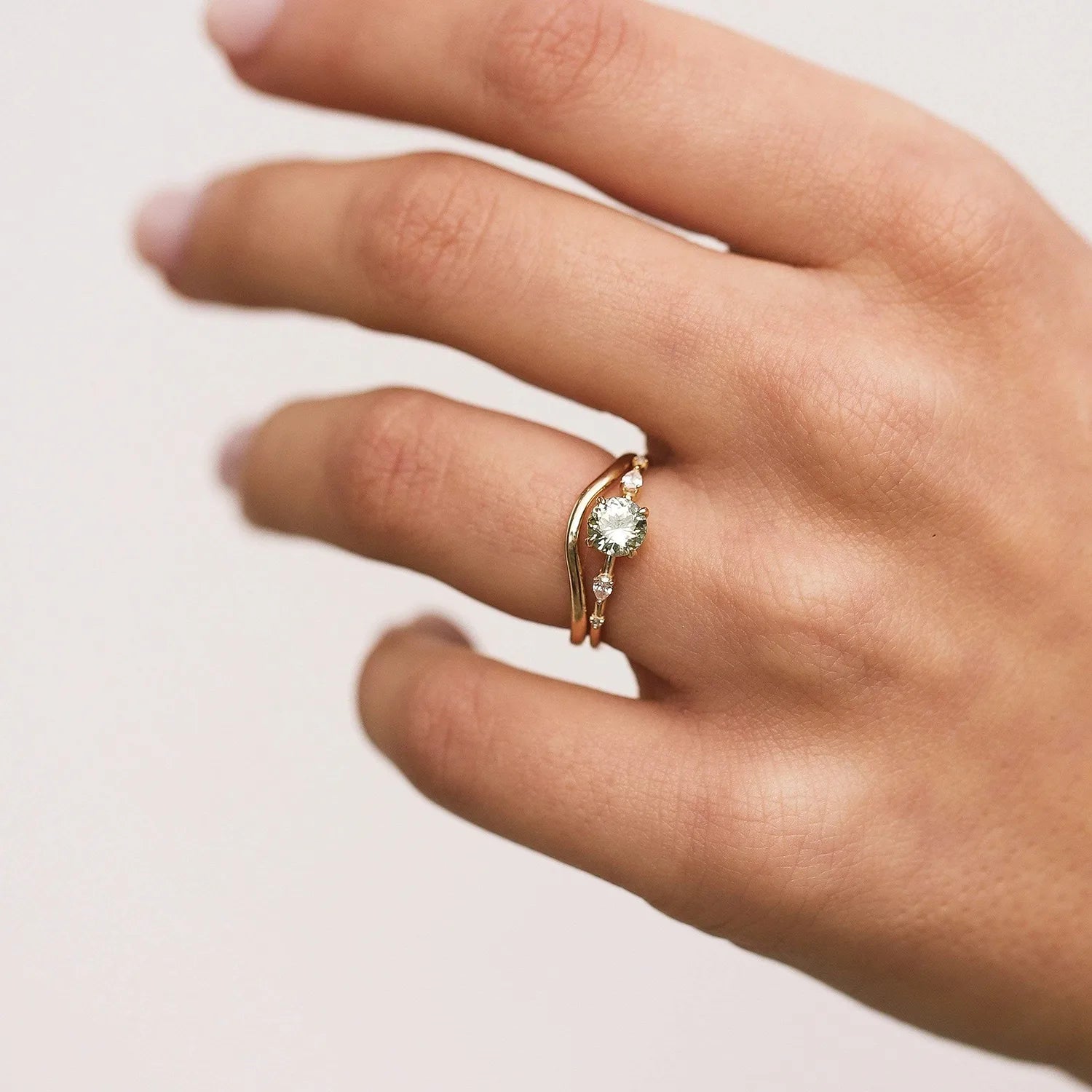 14K Yellow Gold Plain Wave Band Ring - Elegant Minimalist Jewelry for Women, Perfect for Everyday Wear, Gifts & Special Occasions