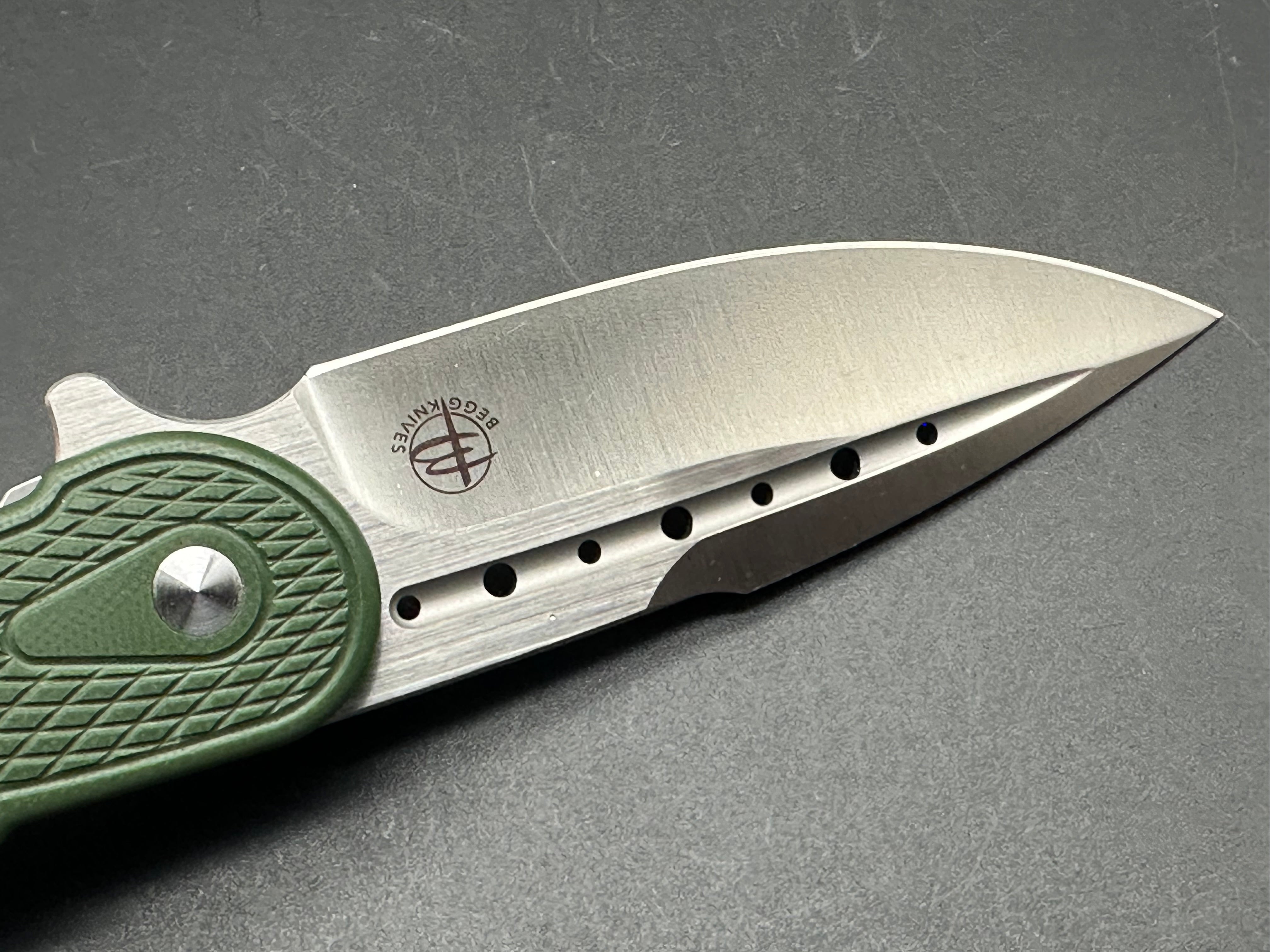 Begg Knives Bodega Frame Lock Folding Pocket Knife - OD Green G10 Handle - EDC, Outdoor, Camping & Survival Gear