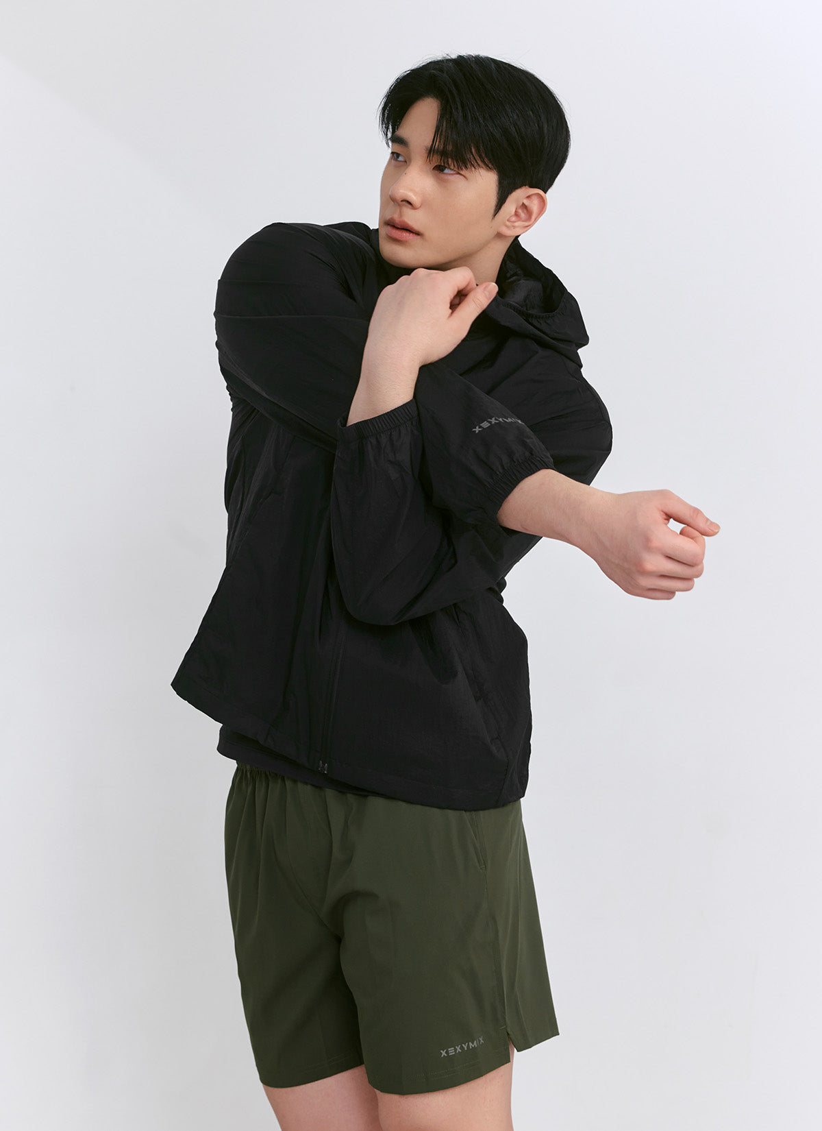 Men's Air Flow Hooded Windbreaker Jacket - Lightweight & Breathable for Running, Hiking & Outdoor Activities