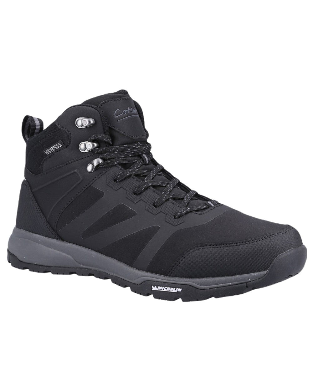 Cotswold Kingham Mid Mens Boots - Waterproof Hiking Boots for Men, Durable Outdoor Work Boots with Anti-Slip Sole - Perfect for Camping, Hiking & Construction Work