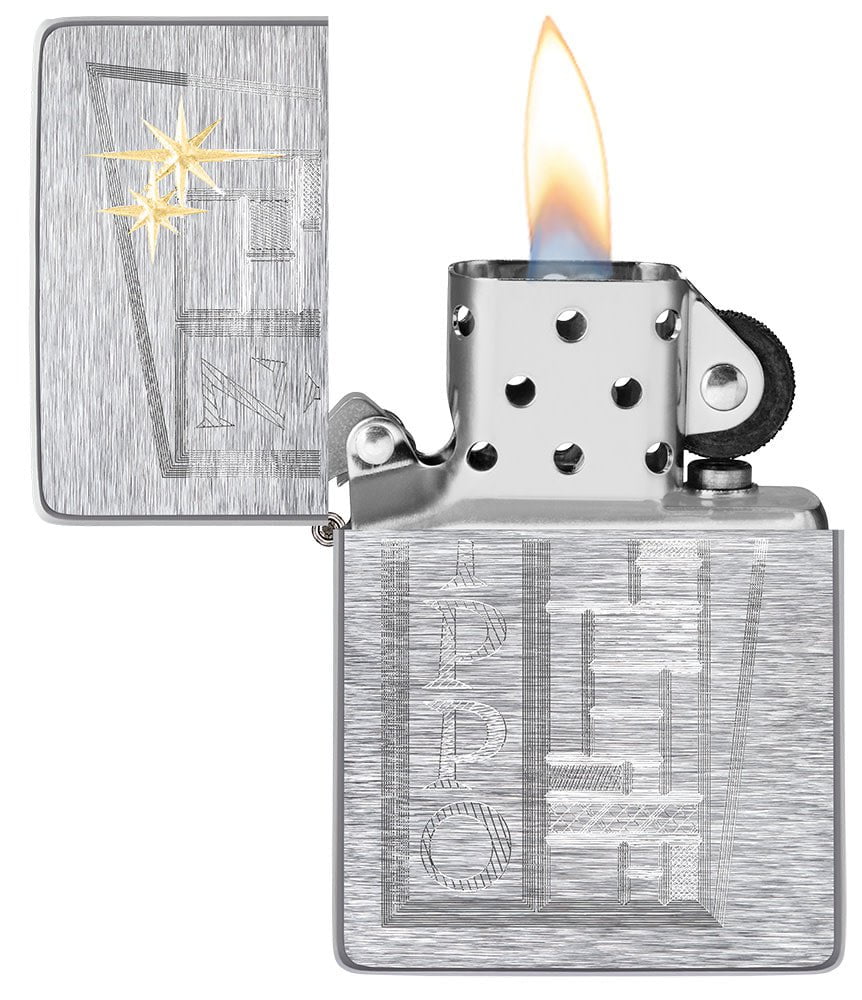 Vintage Zippo Lighter - Classic Windproof Metal Lighter with Retro Design for Collectors, Camping, Hiking & Outdoor Adventures