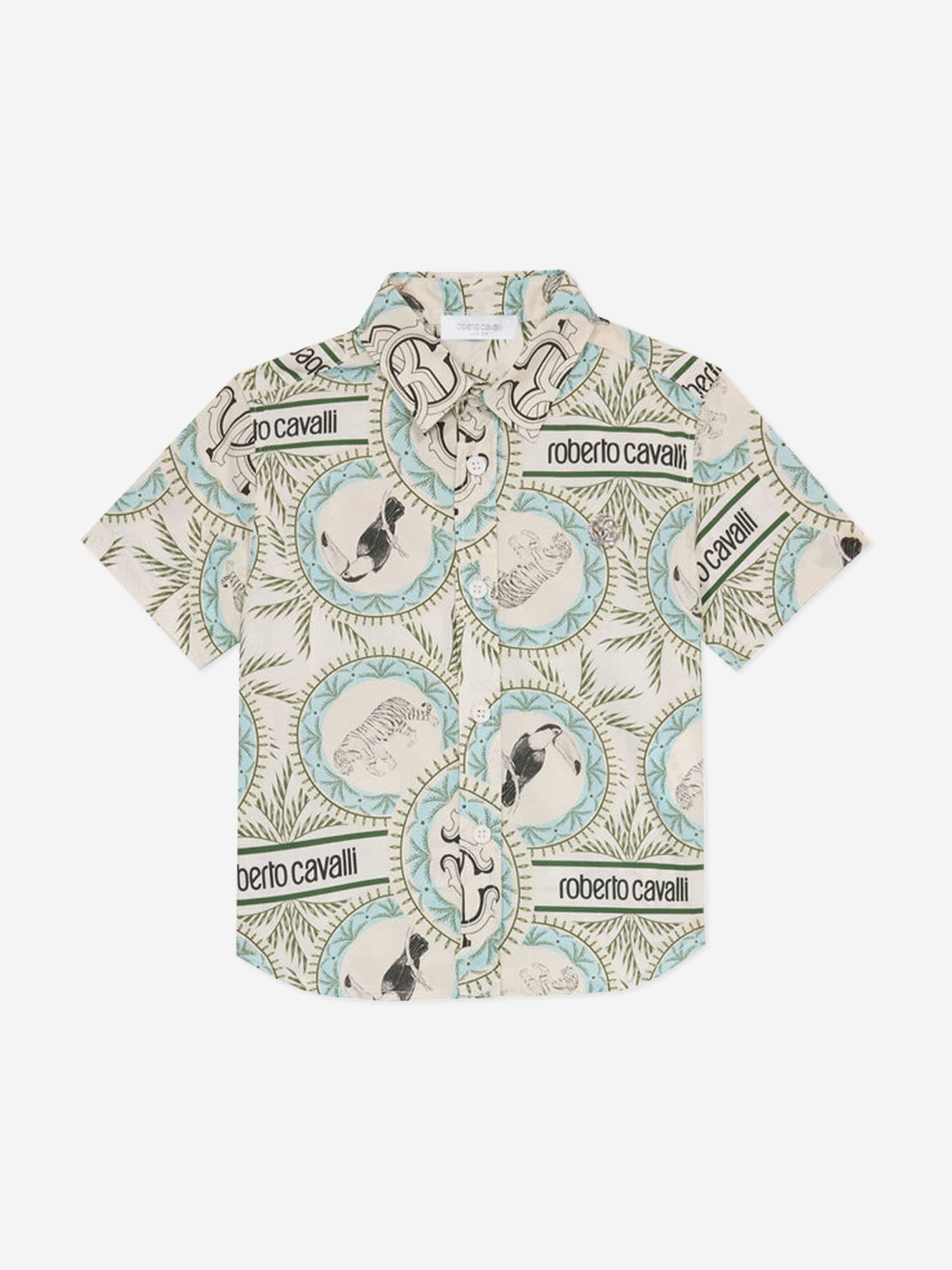 Stylish Multicolor Baby Boys Stamp Logo Shirt - Soft Cotton Comfort for Playdates & Family Outings