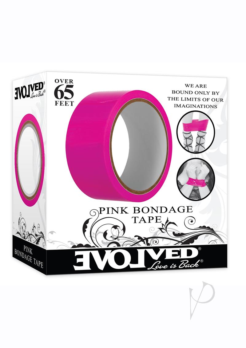 Pink Bondage Tape 65ft - Self-Adhesive Restraint Tape for BDSM, Ties & Role Play - Perfect for Couples, Spicing Up Relationships & Sensual Play
