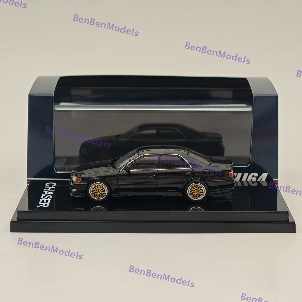 1/64 Scale Hobby Japan Toyota Chaser Tourer V (JZX100) 1998 JDM Style Diecast Model Car HJ644072BK Black - Perfect for Collectors, Display, and Japanese Car Enthusiasts