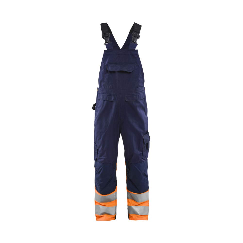 Blaklader 266218008953D120 High Visibility D120 Overalls - Navy Blue & Orange for Construction & Safety Work