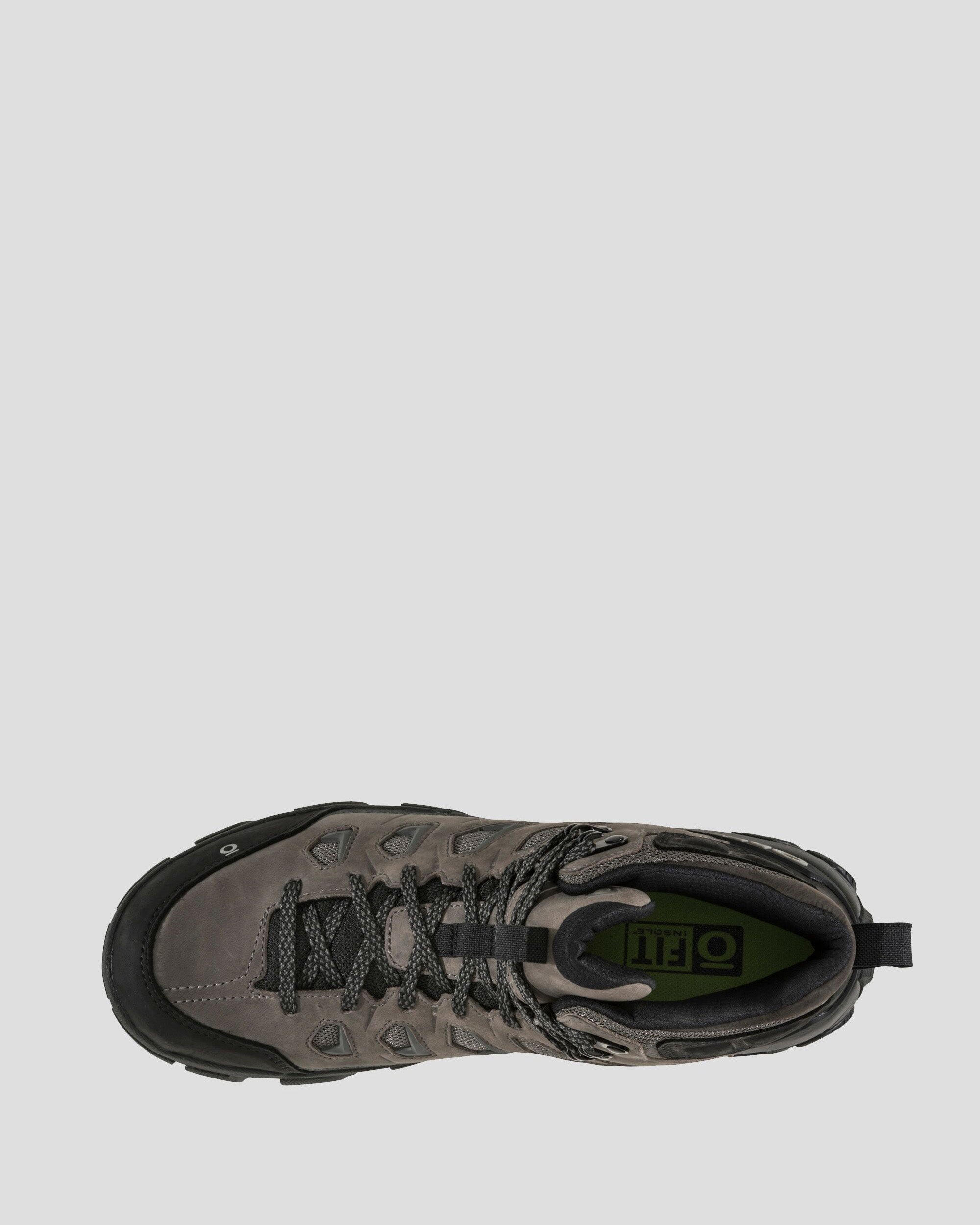 Men's Oboz Sawtooth X Mid B Dry Wide Waterproof Hiking Boots - Charcoal Color for Outdoor Adventures & Mountain Trekking
