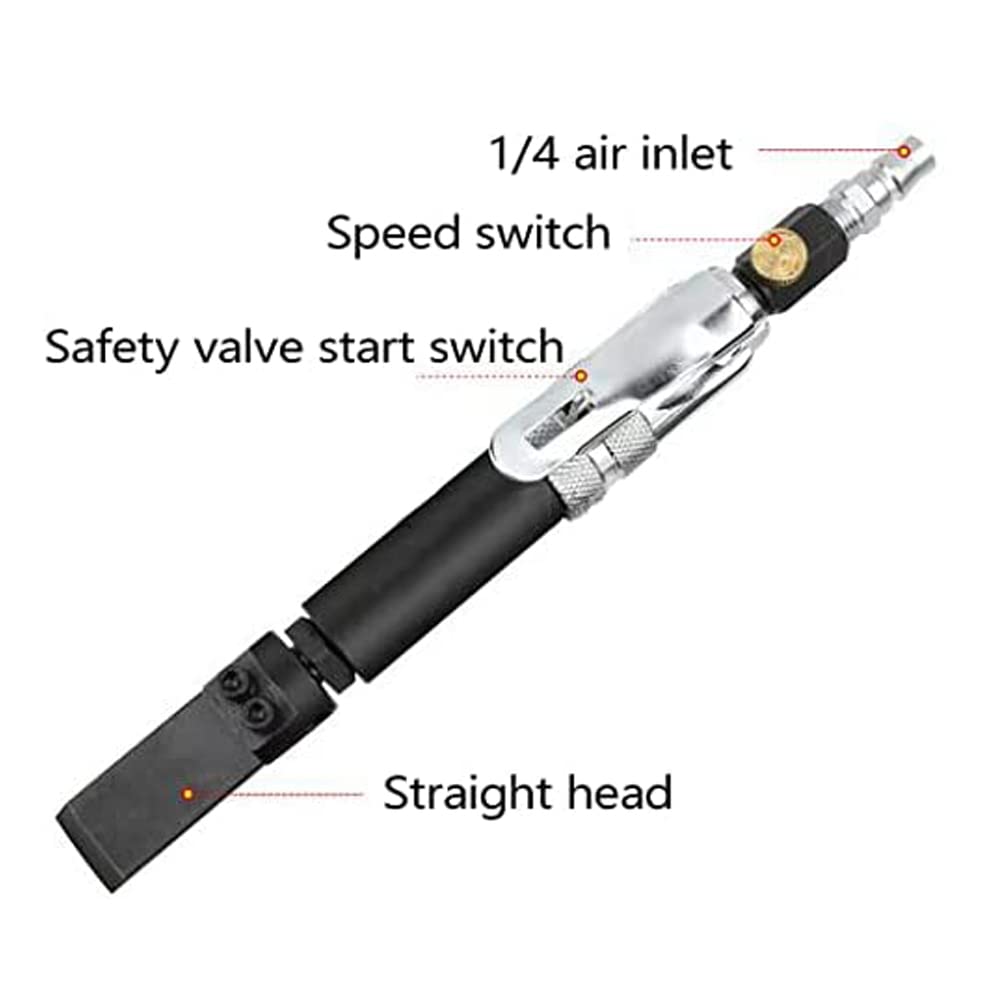 Mini Air Knife Shovel Chisel - Industrial Welding Deburring & Rust Removal Pneumatic Tool Set (3500 RPM) for Metalworking, Auto Repair & DIY Projects