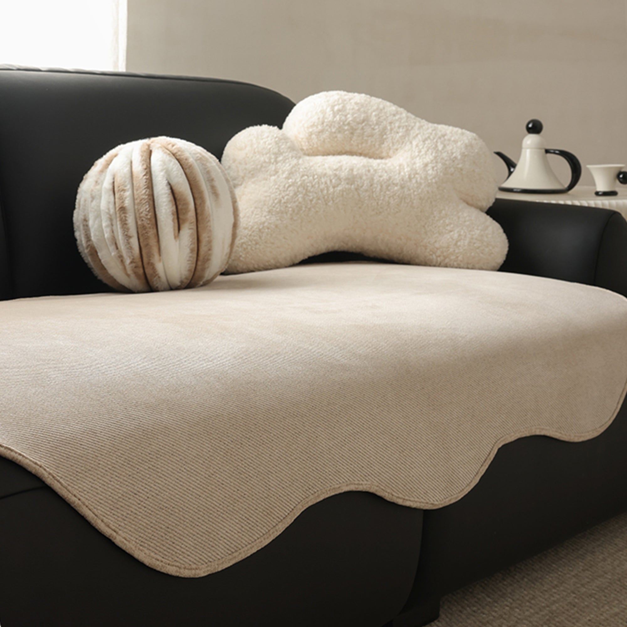 Cloud Comfort Chenille Sofa Cover - Soft Stretchable Couch Protector for Living Room, Bedroom, and Office | Machine Washable Furniture Slipcover