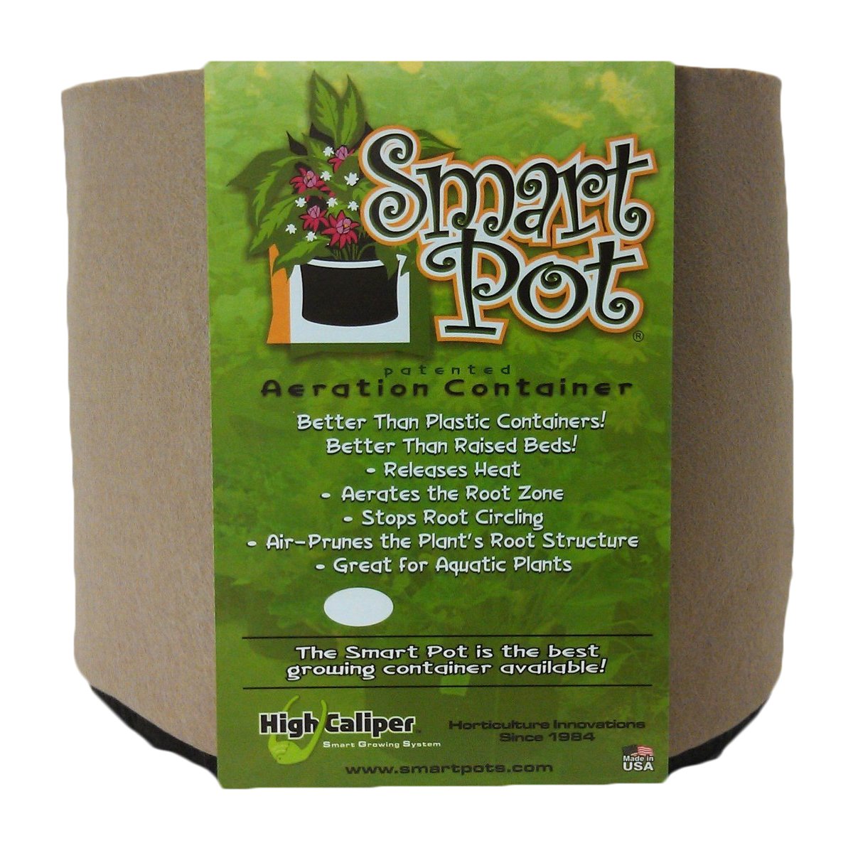 5-Pack Smart Pot Fabric Planters - 5 Gallon Soft-Sided Aeration Containers for Indoor/Outdoor Gardening (Tan) - Perfect for Vegetables, Flowers & Herbs in Home Gardens, Balconies & Greenhouses