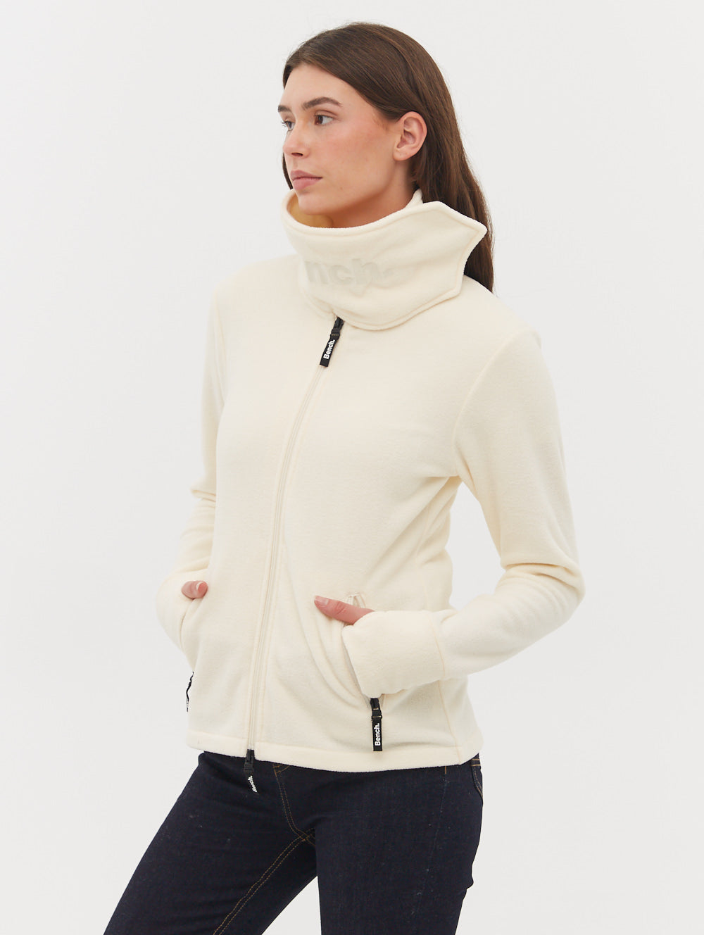 Women's Soft Microfleece Wrap Neck Zip Up Jacket - Cozy Winter Outerwear for Hiking, Camping & Outdoor Activities