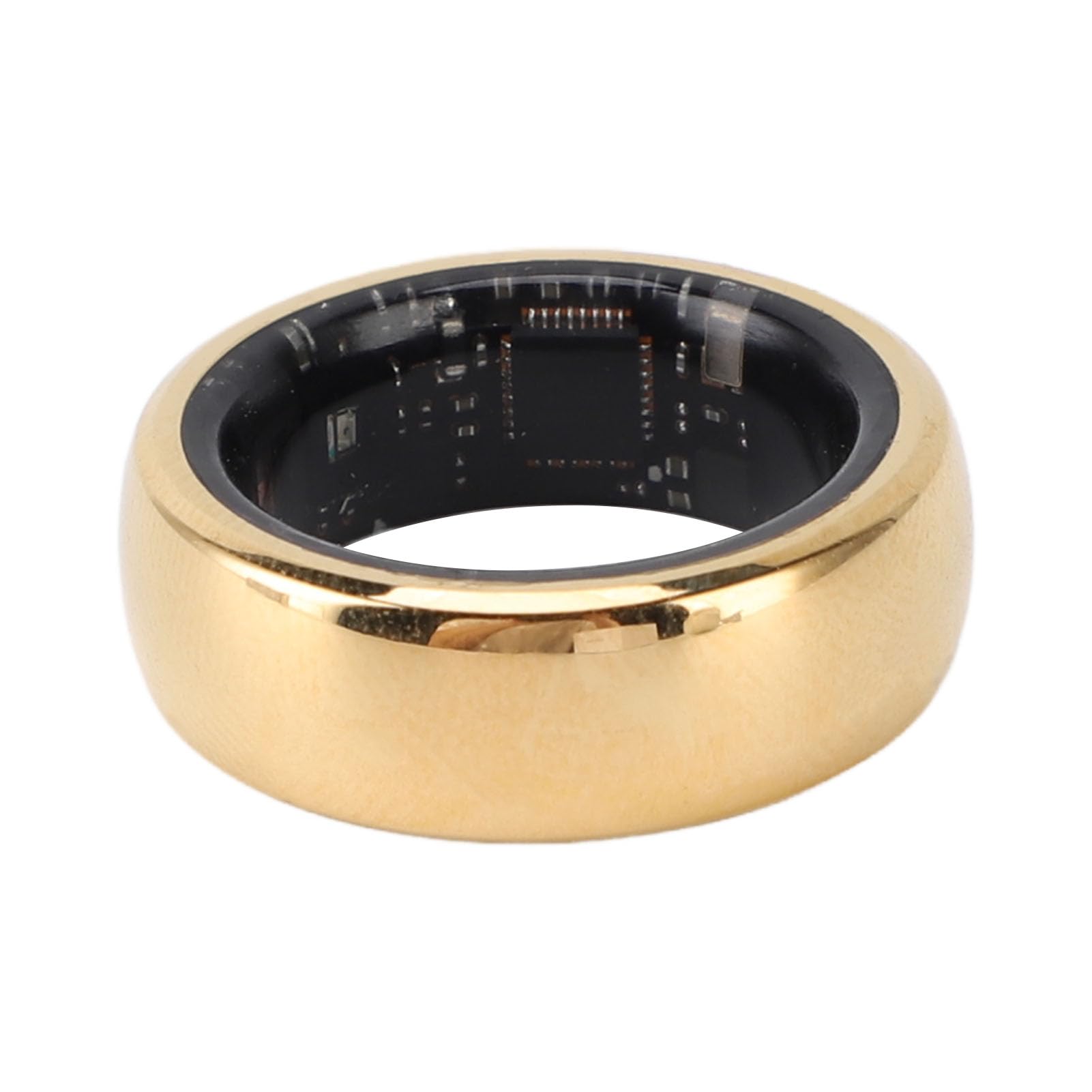 Smart Health Ring - Sports Aluminum Alloy Fitness Tracker with Pedometer in Gold (Size 22) | Stylish Activity Monitor for Workouts, Running & Daily Health Tracking | Perfect as Engagement Ring or Gift