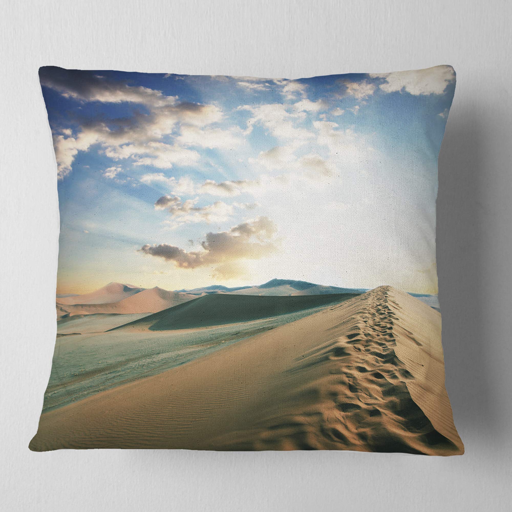 Premium 18x18 Inch Blue Pillow Cushion - Soft & Comfortable Home Decor for Sofa, Bed, or Office - DesignQ CU12777 - Perfect for Living Room, Bedroom, and Lounge Relaxation
